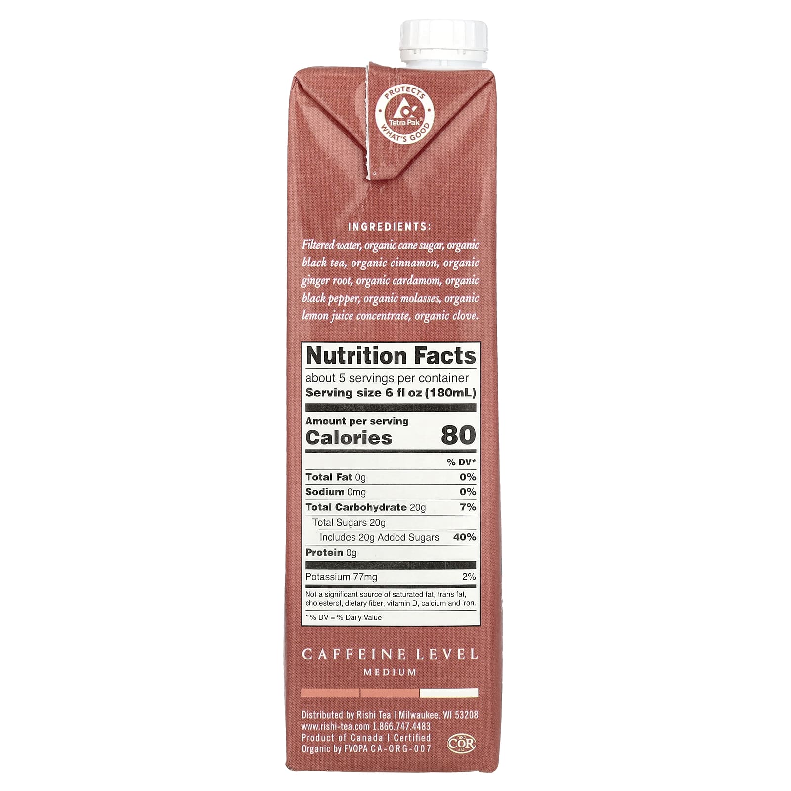 Rishi Tea, Organic Chai Concentrate, Masala Chai, 32 fl oz (946 ml) - Image 2