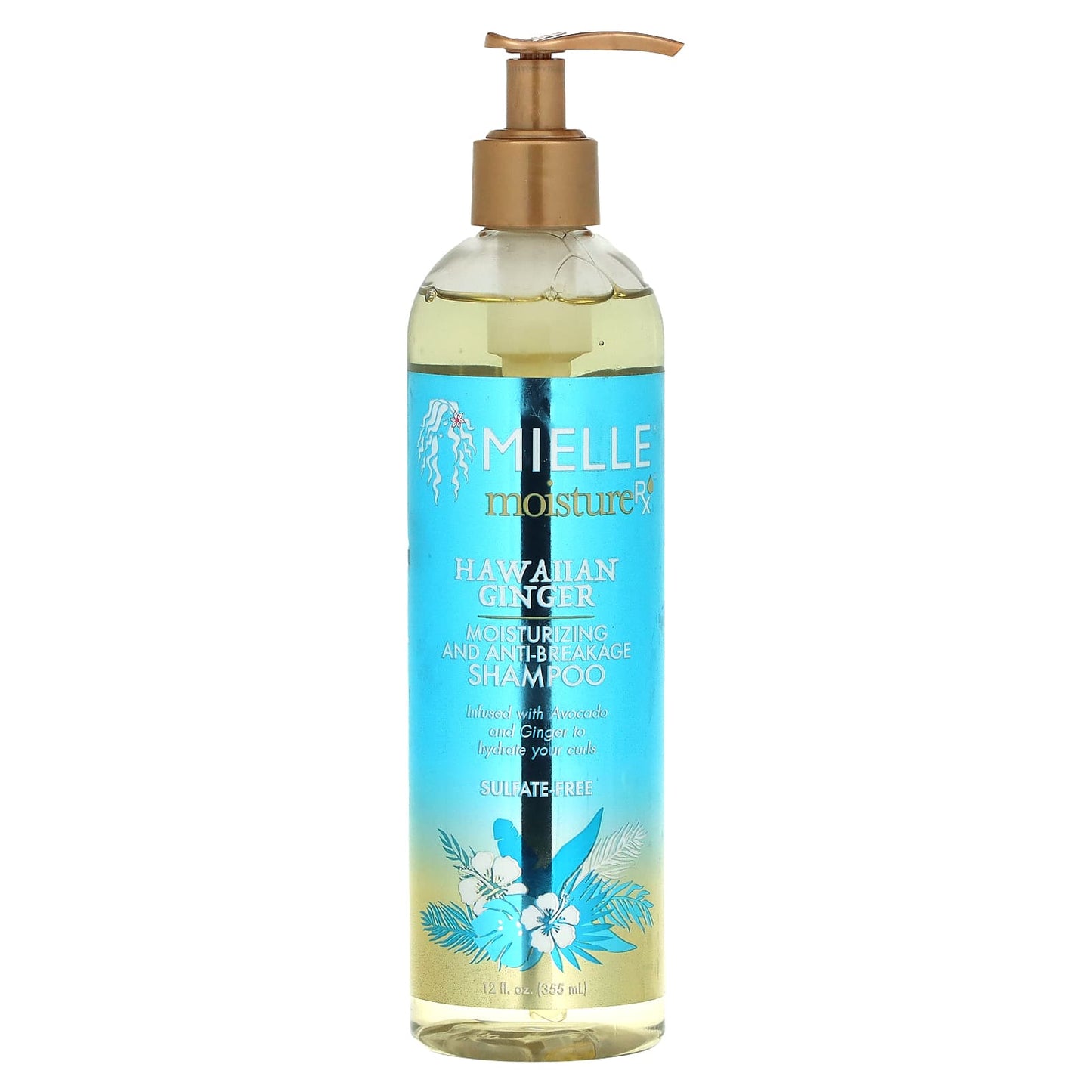 Mielle, Moisture RX, Moisturizing And Anti-Breakage Shampoo, Hawaiian Ginger, 12 fl oz (355 ml) - Image 1