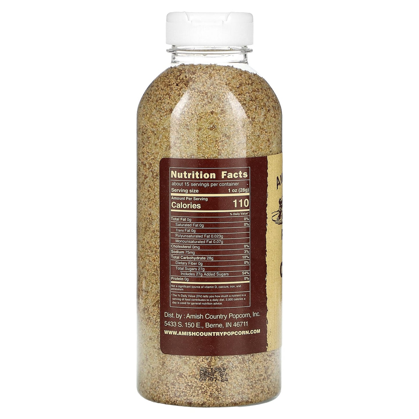 Delicious Amish Country Caramel Popcorn in a 15 oz Bottle - Image 2