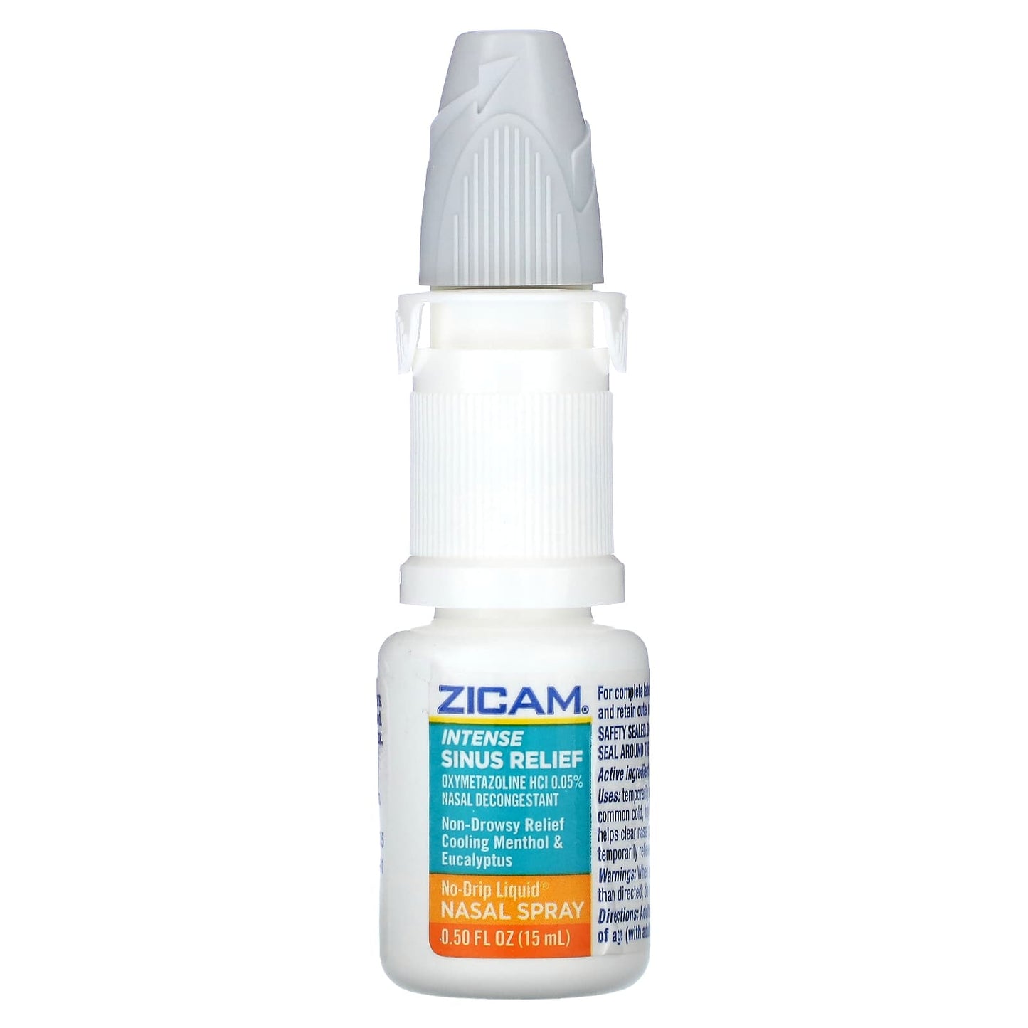 Zicam, Intense Sinus Relief, No-Drip Liquid Nasal Spray, Cooling Menthol & Eucalyptus, 0.5 fl oz (15 ml) - Image 1