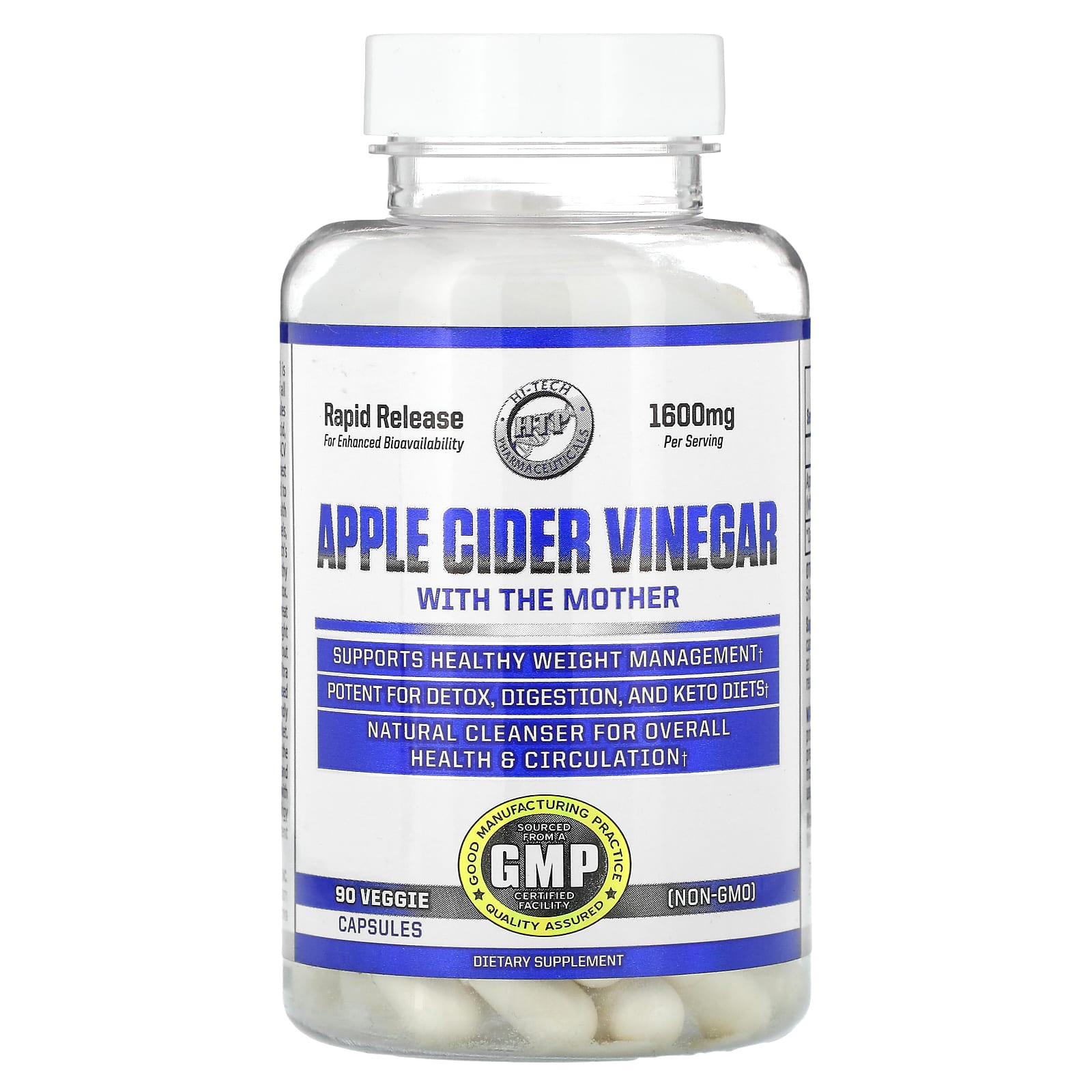 Apple Cider Vinegar with Mother - 90 Veggie Capsules - Image 1