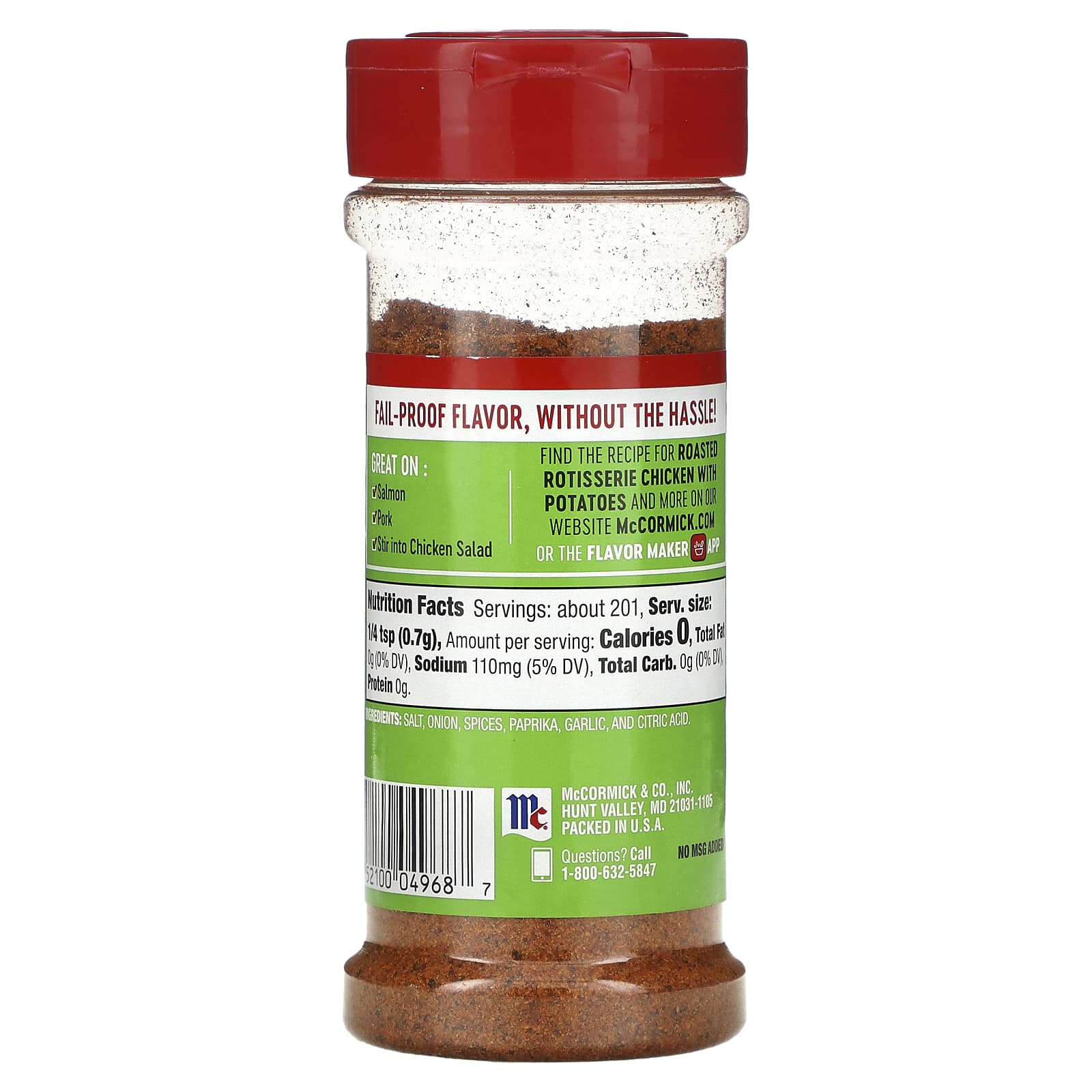 McCormick, Perfect Pinch Rotisserie Chicken Seasoning , 5 oz, (141 g) - Image 2
