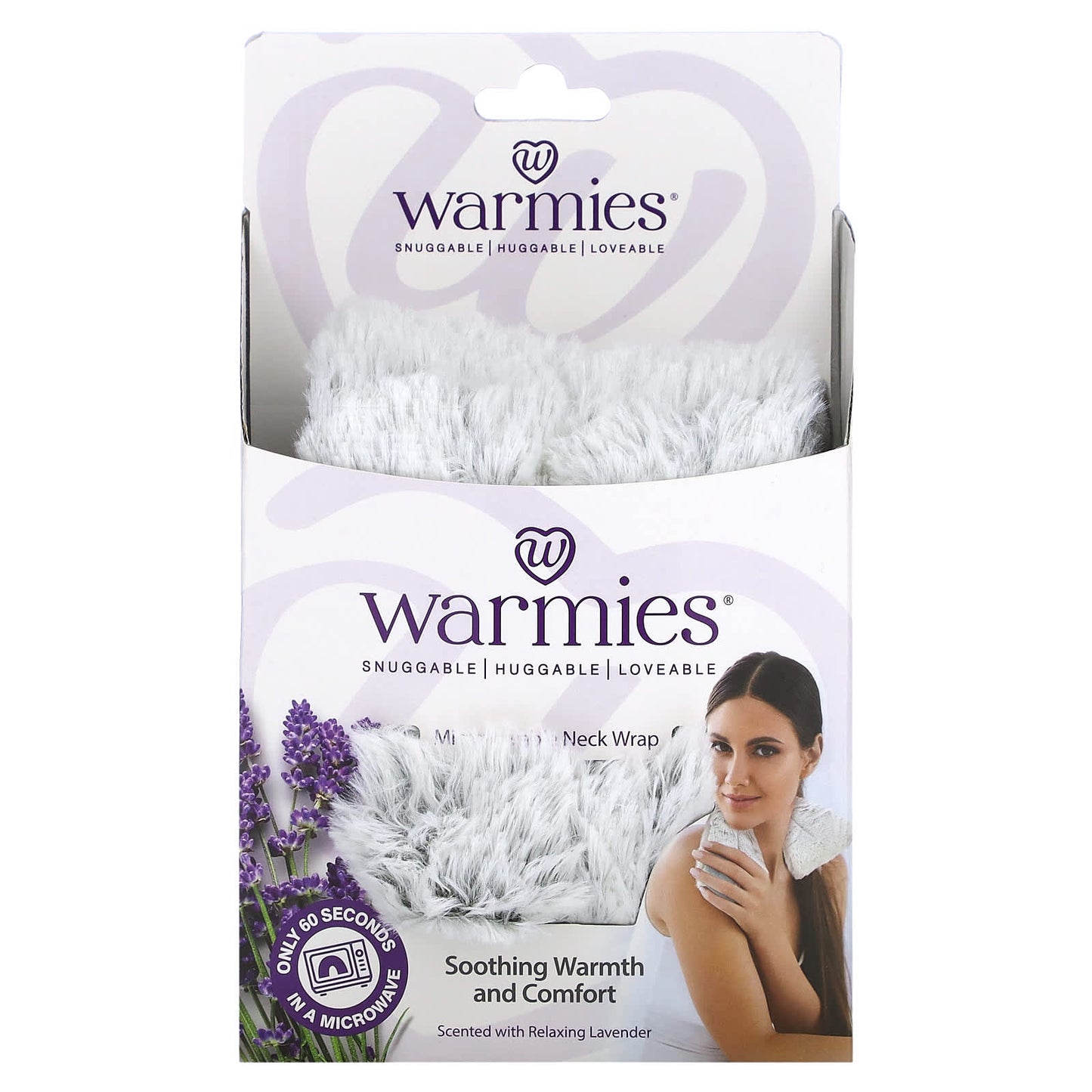 Warmies, Neck Wrap, Heatable, Marshmallow Gray, 1 Wrap - Image 1
