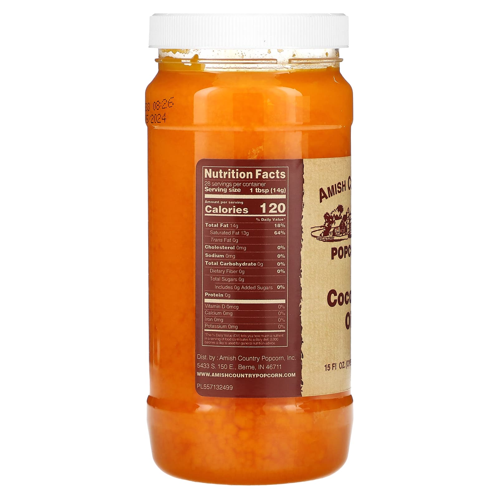 Coconut Oil Popcorn Seasoning by Amish Country Popcorn - 15 fl oz - Image 2