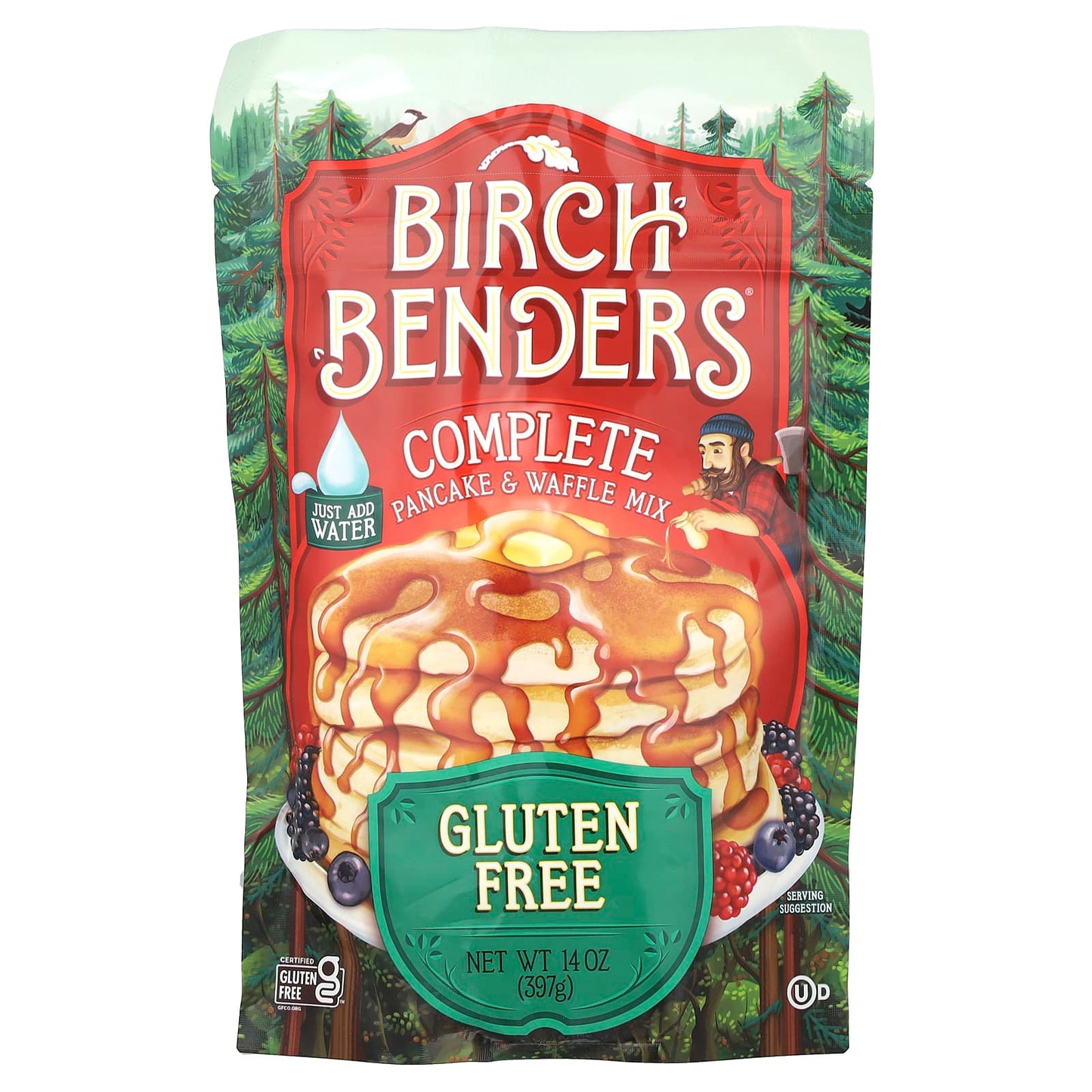 Gluten Free Pancake & Waffle Mix by Birch Benders, 14 oz (397 g) - Image 1