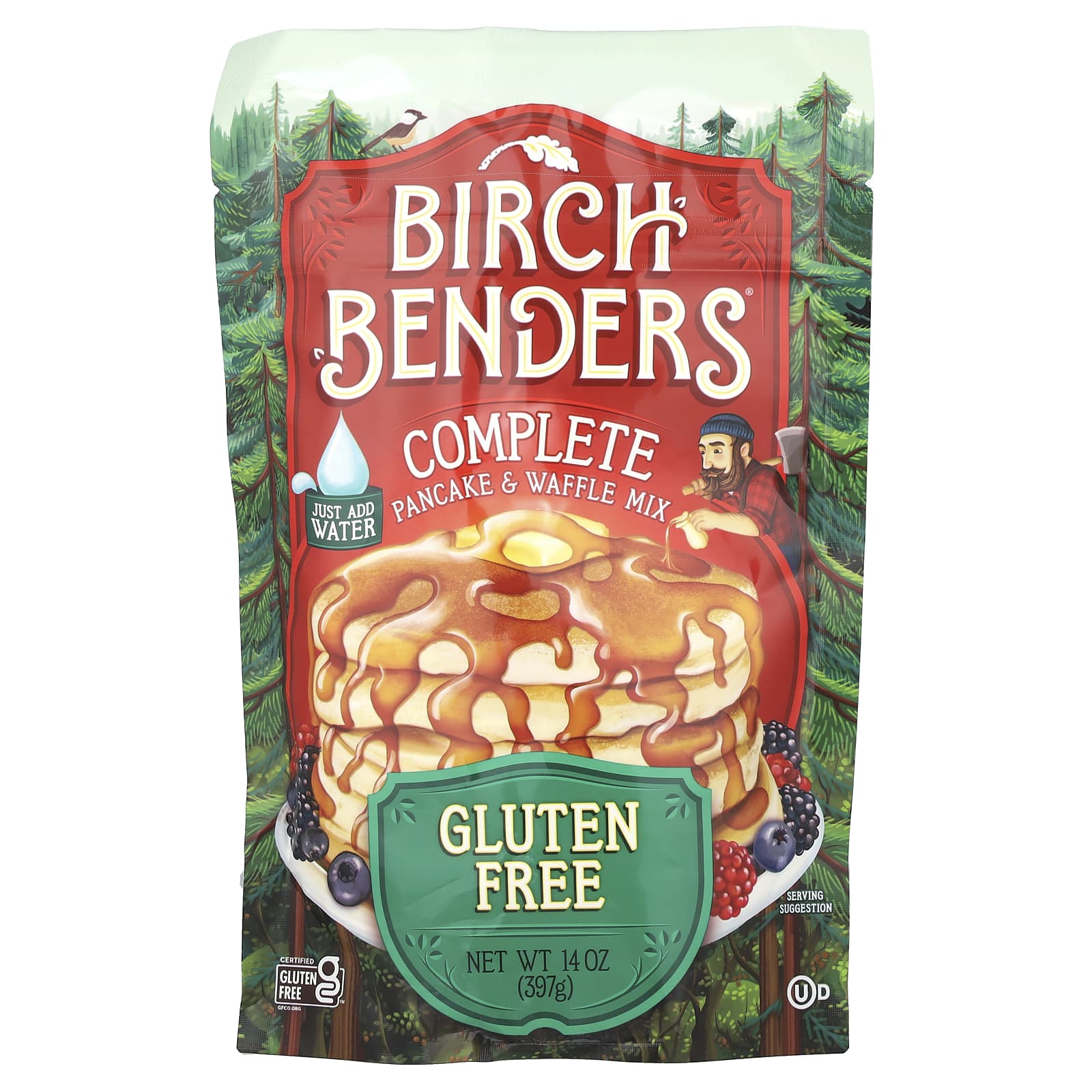 Gluten Free Pancake & Waffle Mix by Birch Benders, 14 oz (397 g) - Image 1