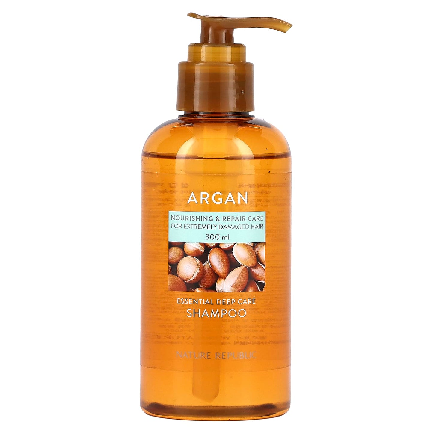 Nature Republic, Argan, Essential Deep Care Shampoo, For Extremely Damaged Hair, 10.14 fl oz (300 ml) - Image 1