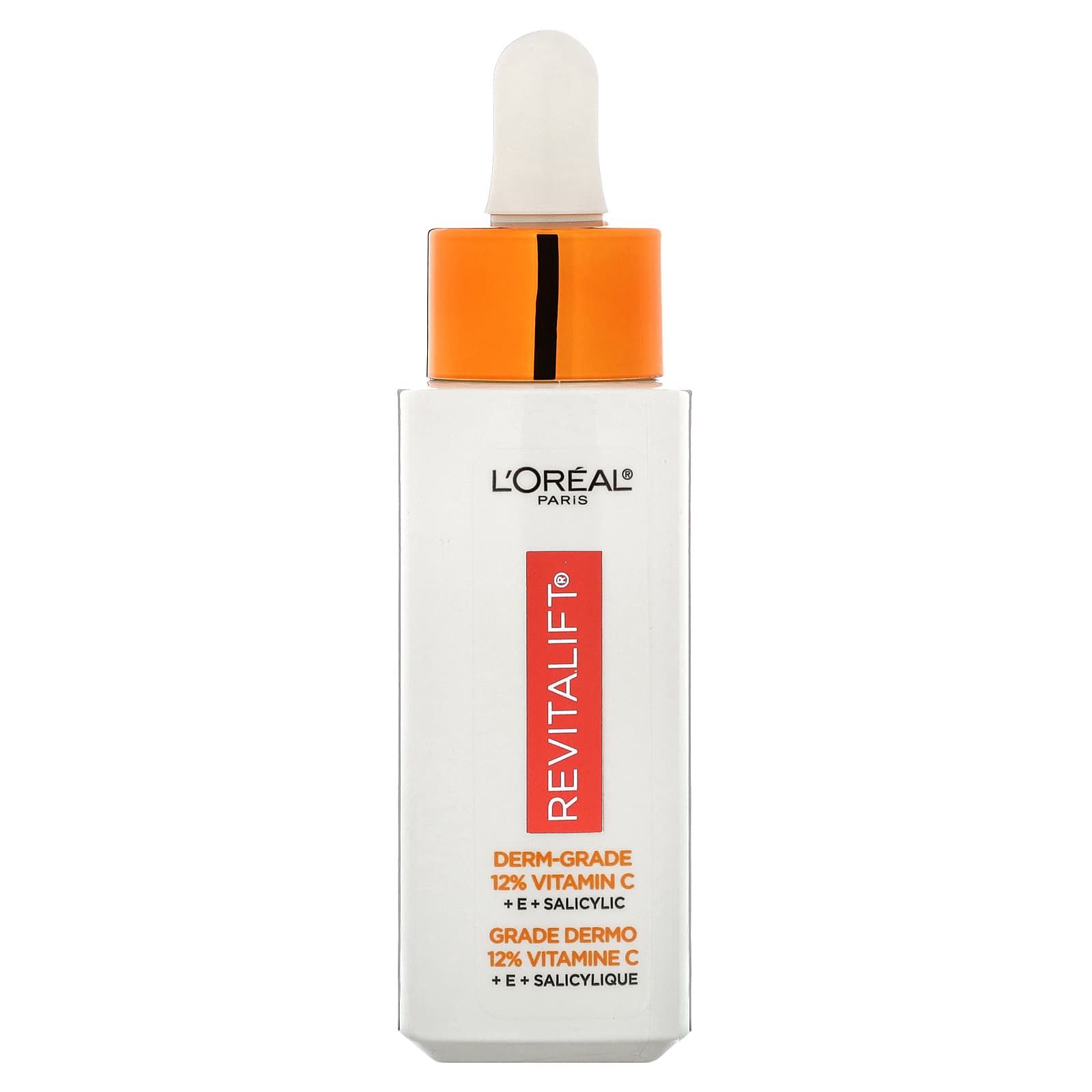 L'Oréal, Revitalift Derm Intensives, Derm-Grade, 12% Vitamin C + E + Salicylic, 1 fl oz (30 ml) - Image 1