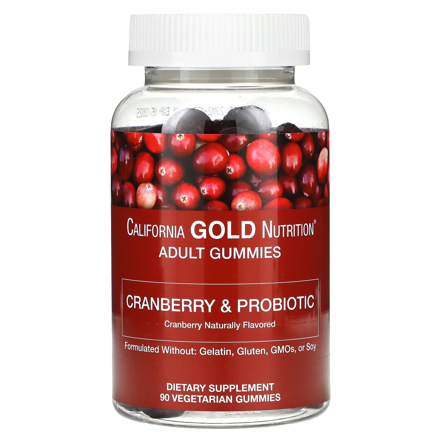 California Gold Nutrition Cranberry Probiotic Gummies for Urinary & Immune Health - Image 1