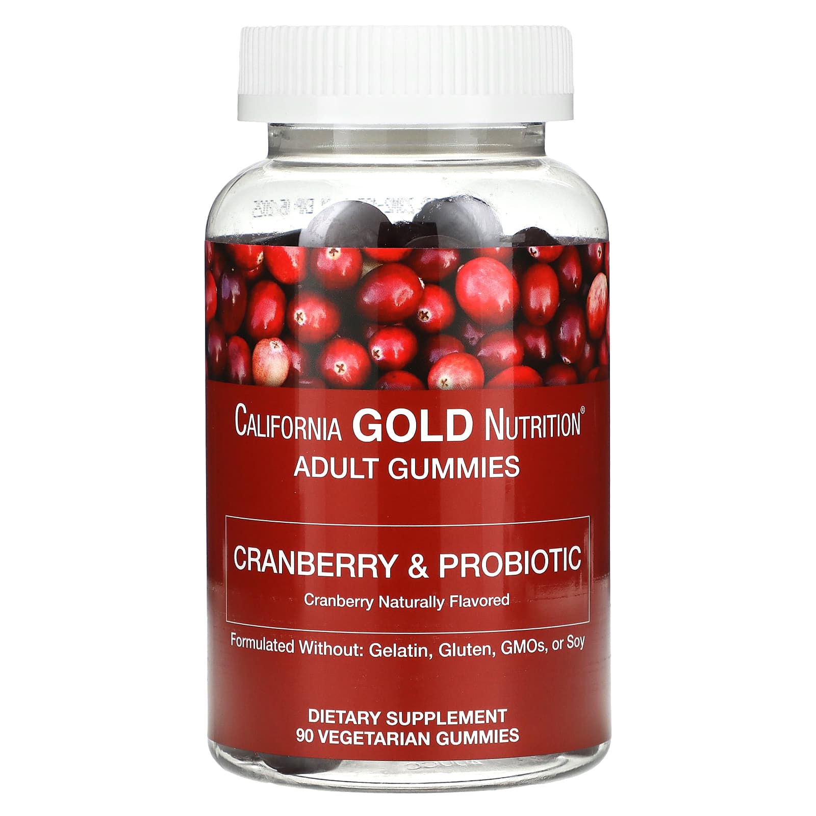 California Gold Nutrition Cranberry Probiotic Gummies for Urinary & Immune Health - Image 1