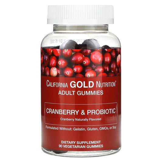 California Gold Nutrition Cranberry Probiotic Gummies for Urinary & Immune Health - Image 1