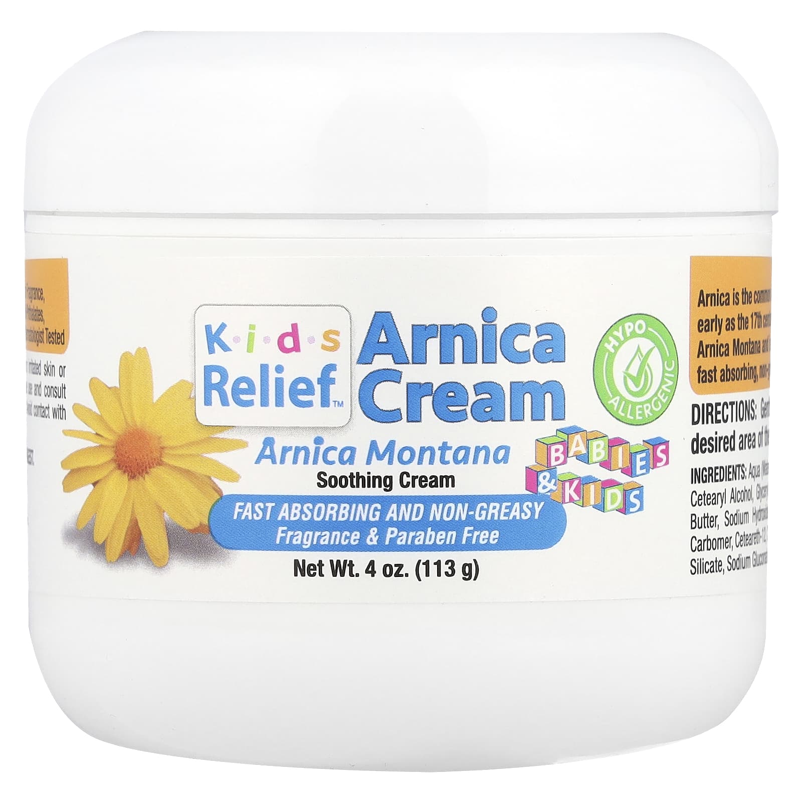 <strong>Homeolab USA Arnica Cream for Kids - 4 oz</strong> - Image 1