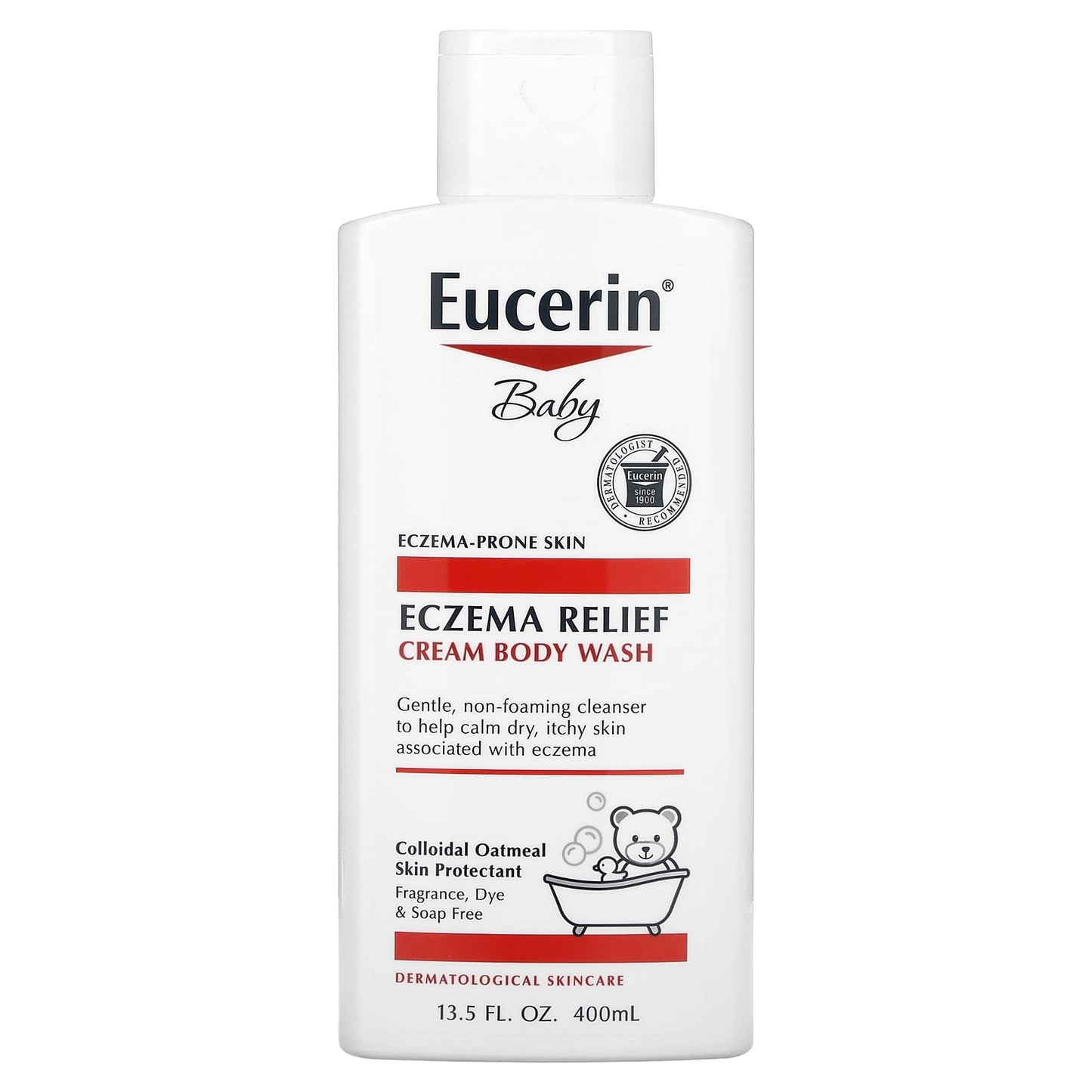 Eucerin Baby Eczema Relief Body Wash, Fragrance Free, 13.5 fl oz - Image 1