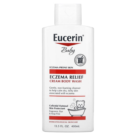 Eucerin Baby Eczema Relief Body Wash, Fragrance Free, 13.5 fl oz - Image 1