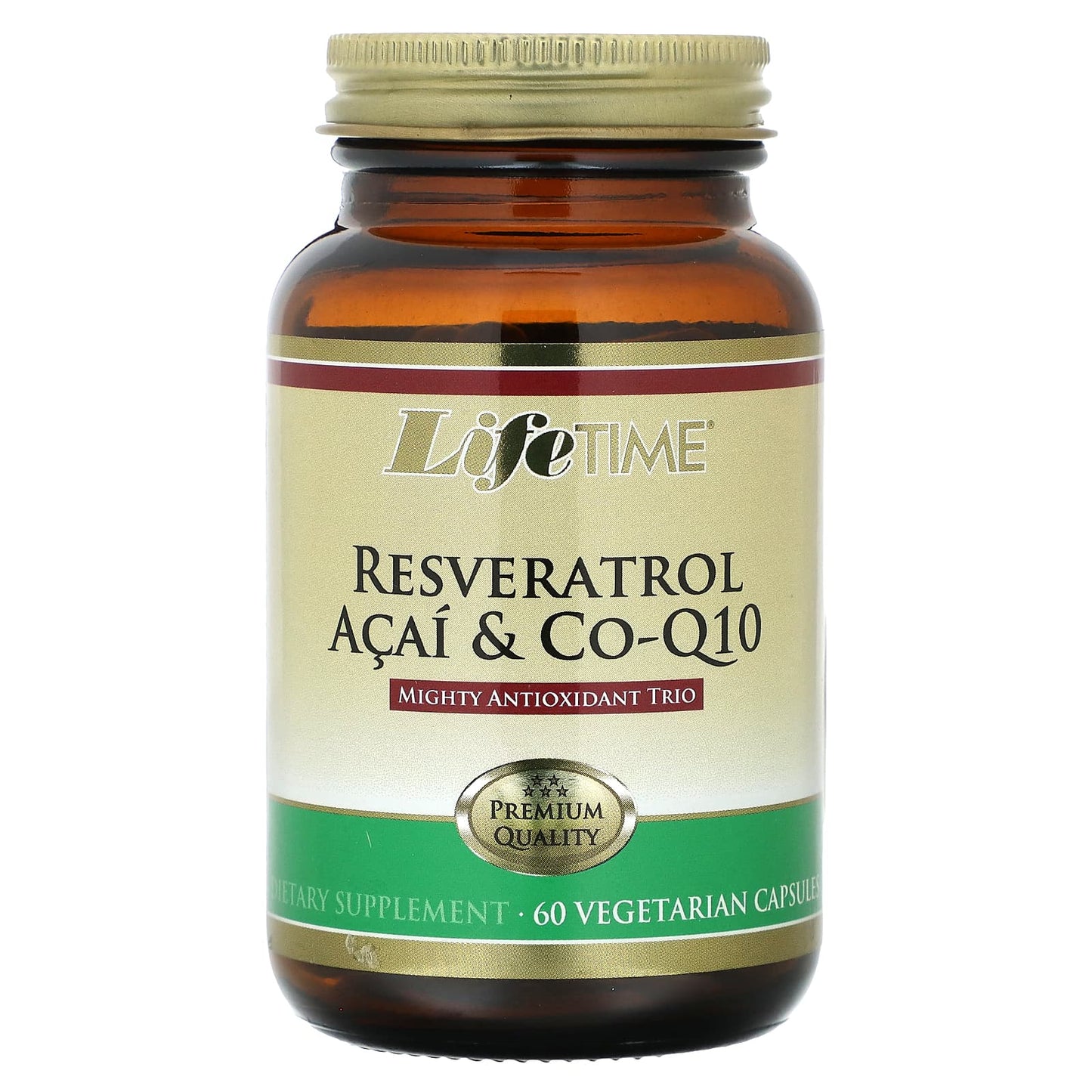 LifeTime Vitamins, Resveratrol Acai & Co-Q10, 60 Vegetarian Capsules - Image 1