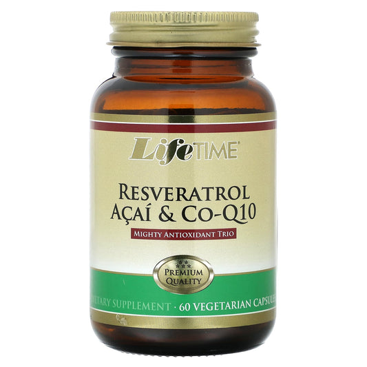 LifeTime Vitamins, Resveratrol Acai & Co-Q10, 60 Vegetarian Capsules - Image 1