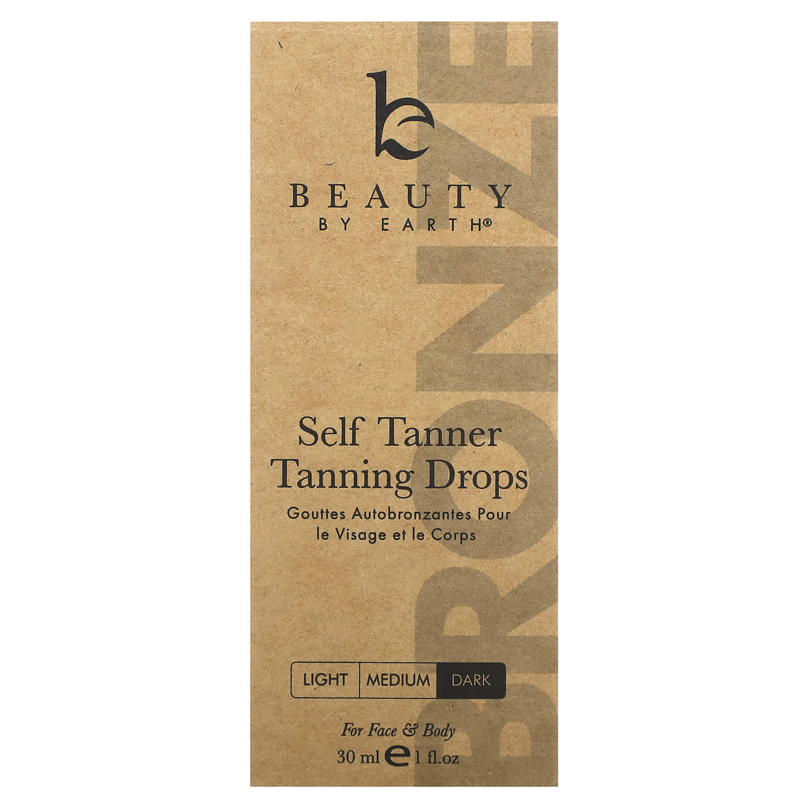 Natural Self Tanner Drops - Dark Tanning for Face & Body | Beauty By Earth - Image 2