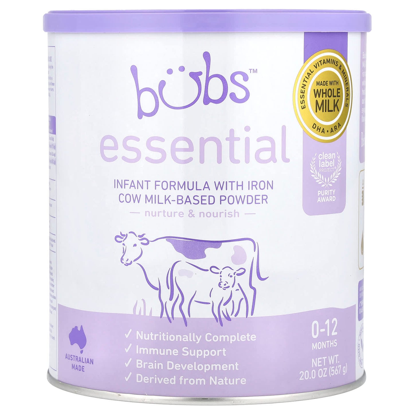 Aussie Bubs Cow Milk-Based Infant Formula - 0-12 Months, 20 oz - Image 1