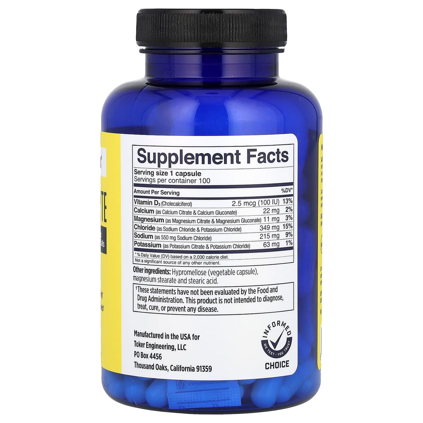 SaltStick, Electrolyte Caps, Buffered Electrolyte Salts , 100 Vegetarian Capsules - Image 2