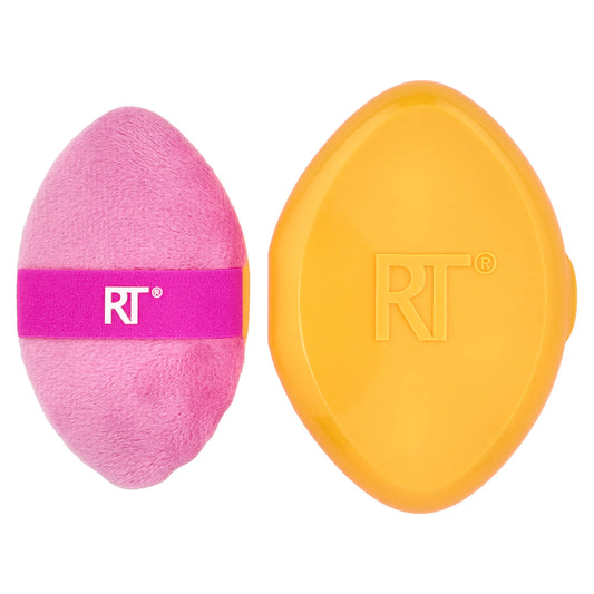 Real Techniques, Miracle 2-in-1 Powder Puff + Travel Case , 2 Piece Set - Image 1