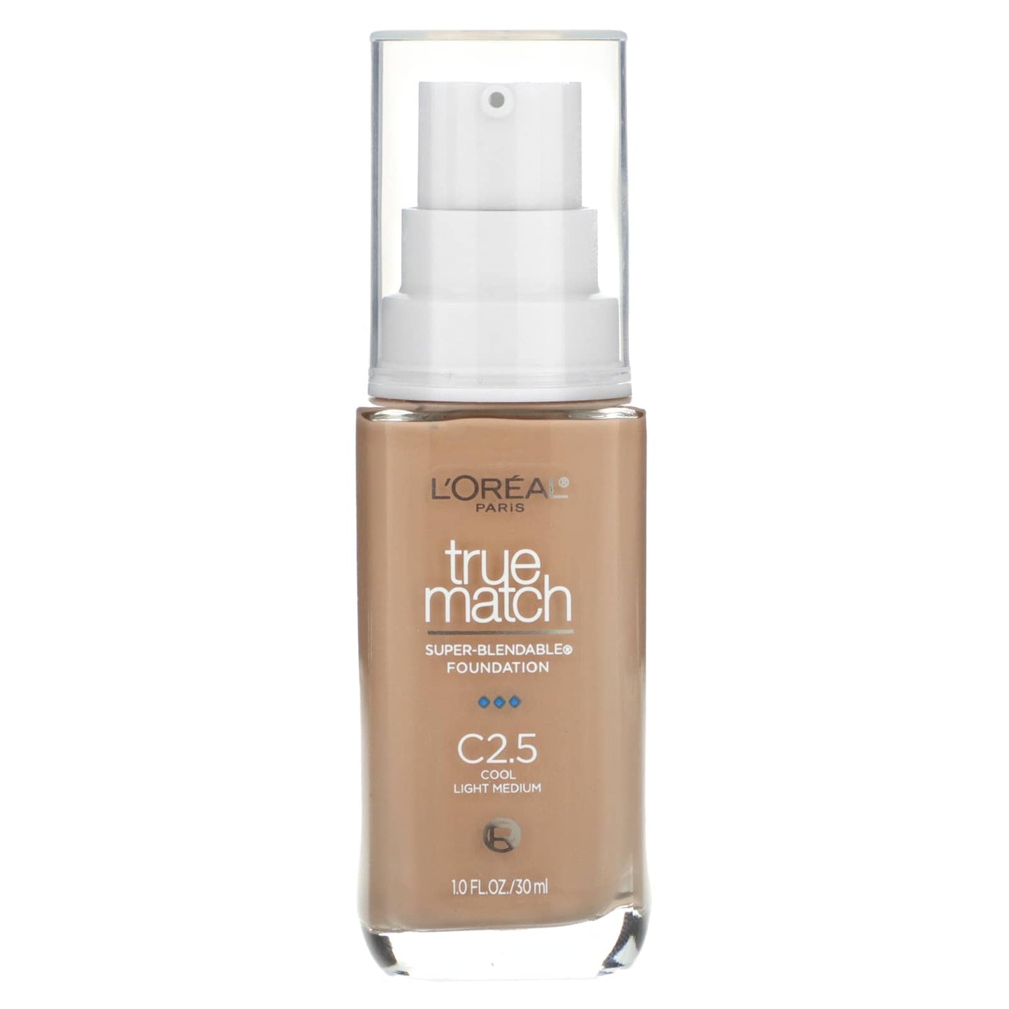 L'Oréal, True Match, Super-Blendable Foundation, C2.5 Cool Light Medium, 1 fl oz (30 ml) - Image 1