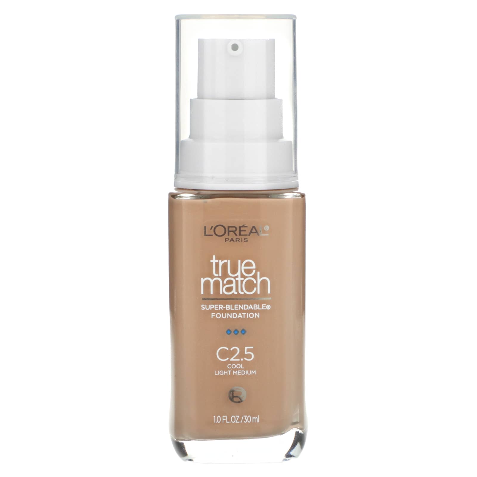 L'Oréal, True Match, Super-Blendable Foundation, C2.5 Cool Light Medium, 1 fl oz (30 ml) - Image 1
