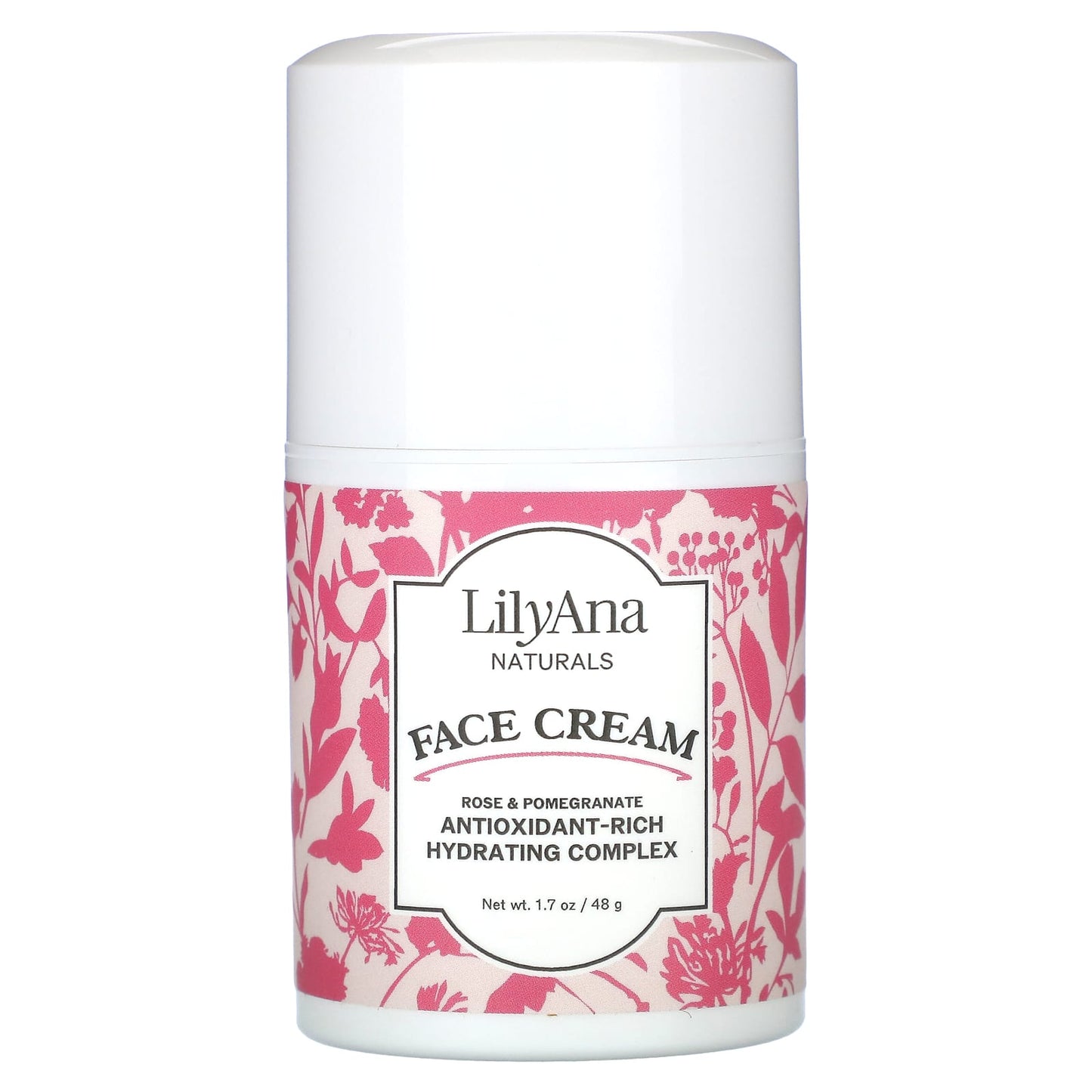 Lilyana Naturals, Face Cream, Rose & Pomegranate , 1.7 oz (48 g) - Image 1