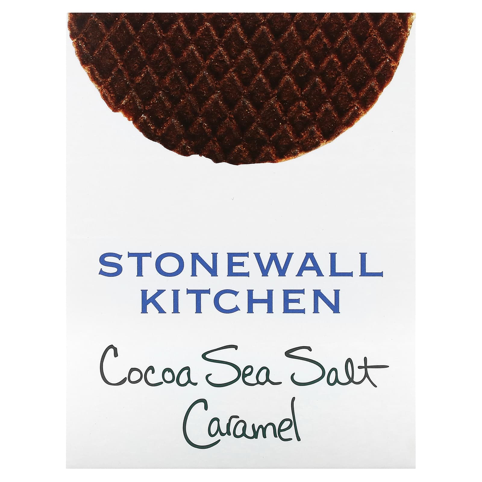 Stonewall Kitchen, Waffle Cookie, Cocoa Sea Salt Caramel, 8 Dutch Waffle Cookies, 1.1 oz (32 g) Each - Image 1