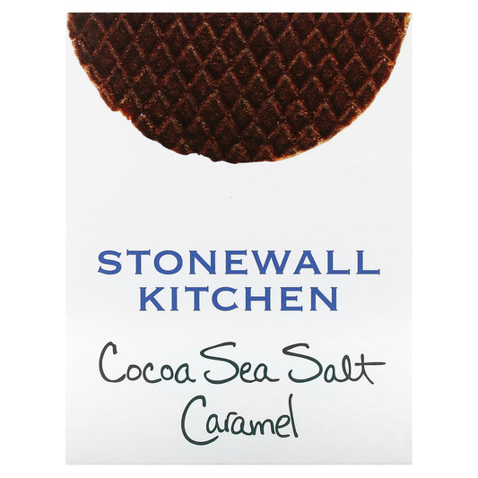 Stonewall Kitchen, Waffle Cookie, Cocoa Sea Salt Caramel, 8 Dutch Waffle Cookies, 1.1 oz (32 g) Each - Image 1