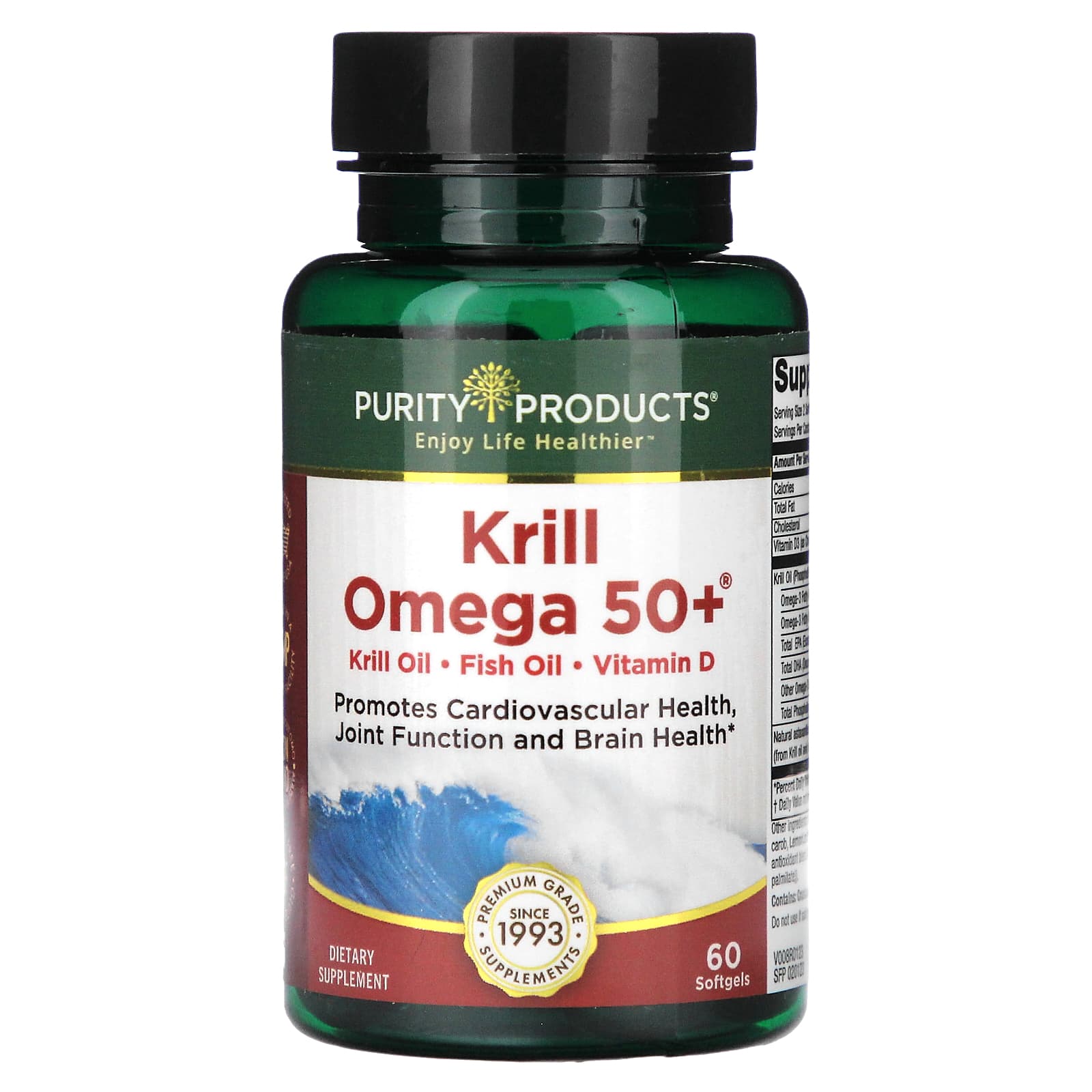 Purity Products, Krill Omega 50+, 60 Softgels - Image 1