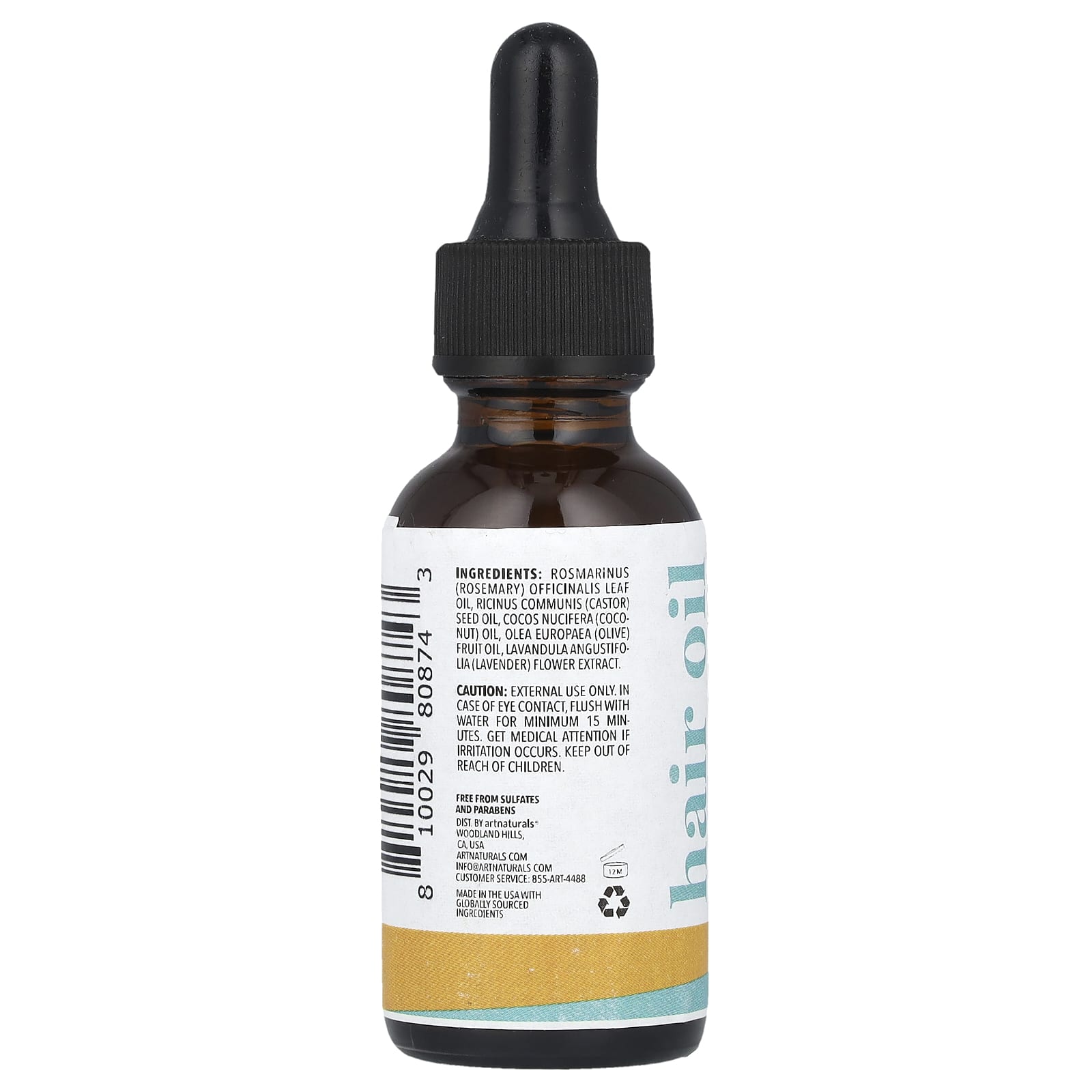 Rosemary Castor Hair Oil for Hair Growth & Lengthening - Image 2
