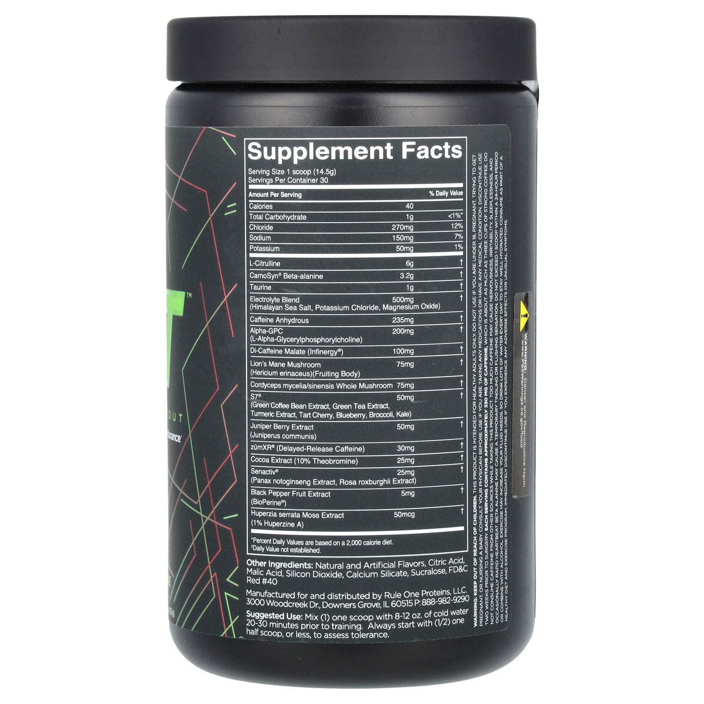 Rule One Proteins, preLIFT, Pre-Workout, Black Cherry Limeade, 15.3 oz (435 g) - Image 2