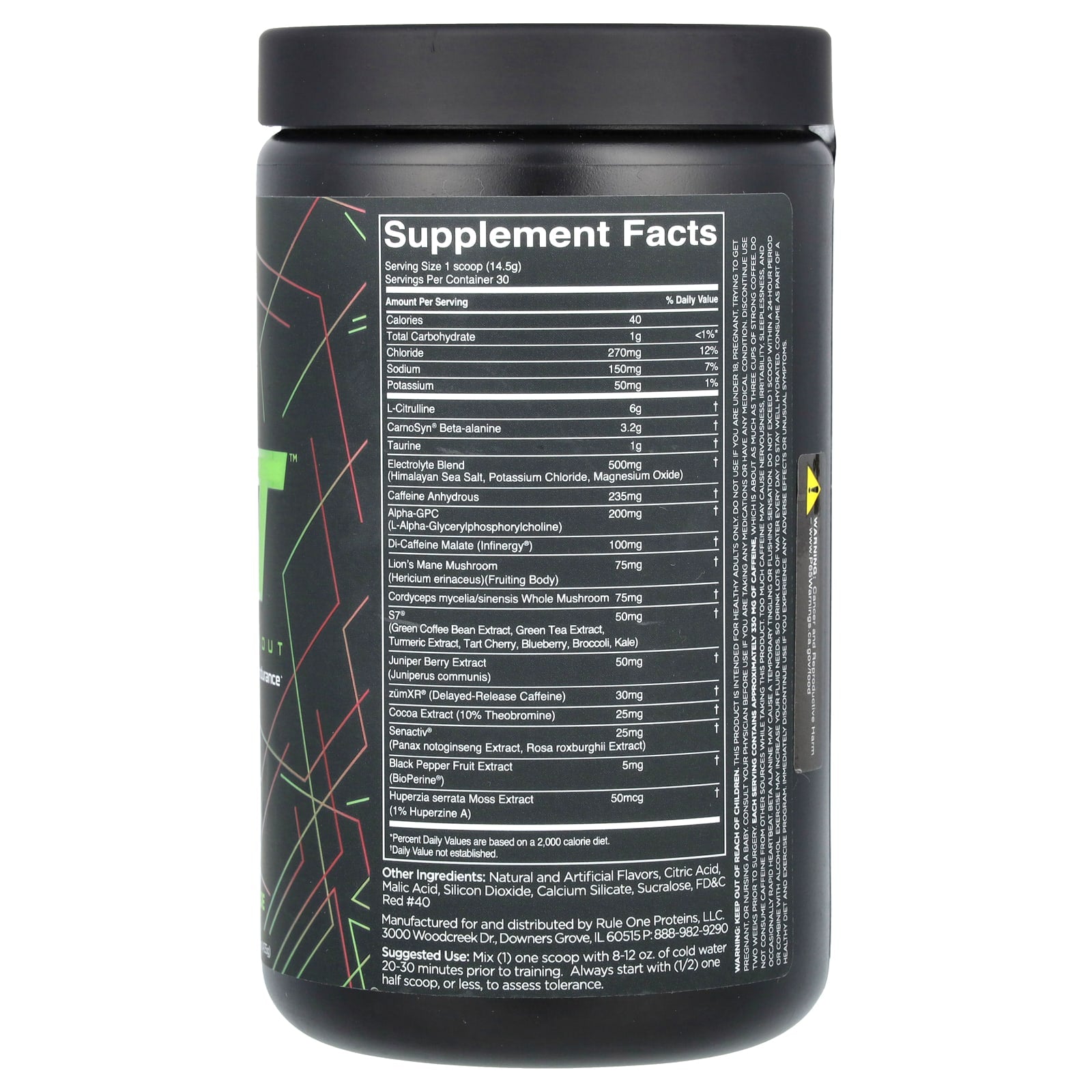 Rule One Proteins, preLIFT, Pre-Workout, Black Cherry Limeade, 15.3 oz (435 g) - Image 2