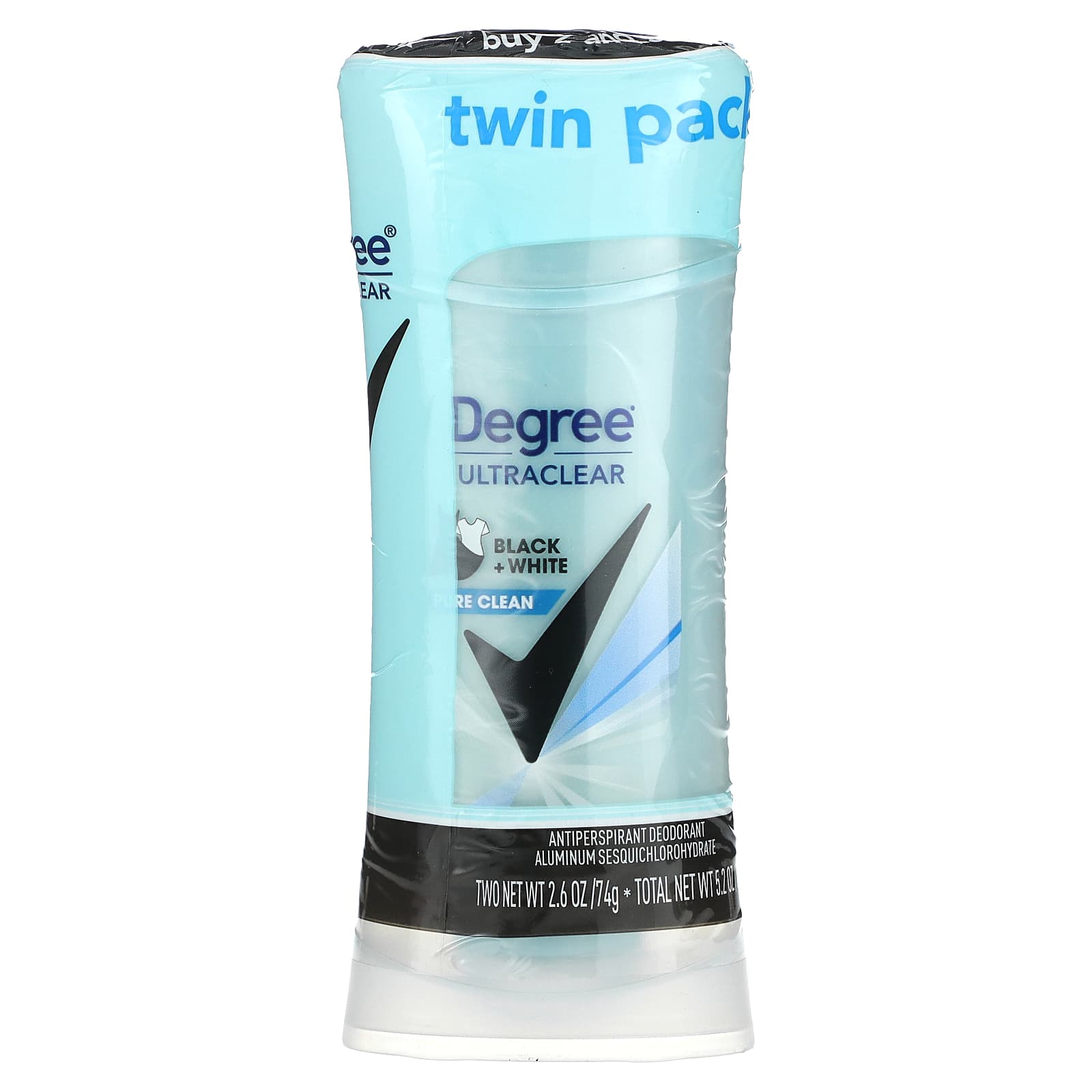 Degree UltraClear Antiperspirant Deodorant, 2-Pack, 2.6 oz (74 g) Each - Image 2