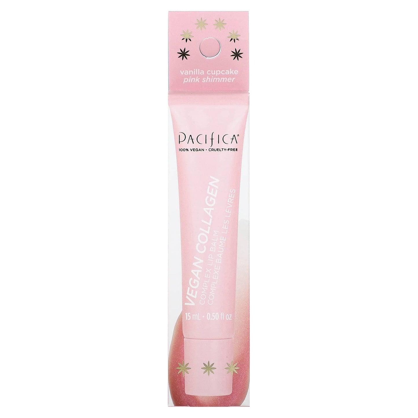 Pacifica, Vegan Collagen, Complex Lip Balm, Vanilla Cupcake Pink Shimmer, 0.5 fl oz (15 ml) - Image 2