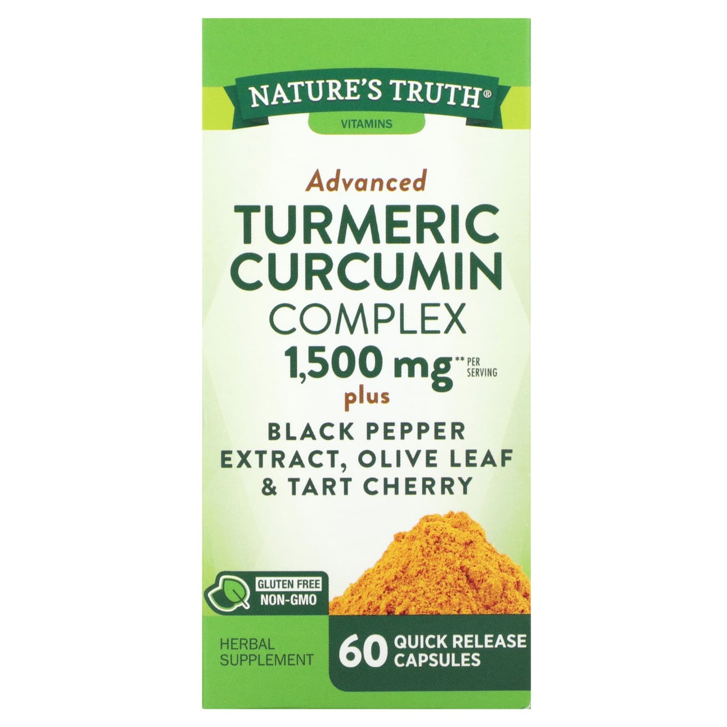 Nature's Truth, Turmeric Curcumin Complex, 60 Quick Release Capsules - Image 1