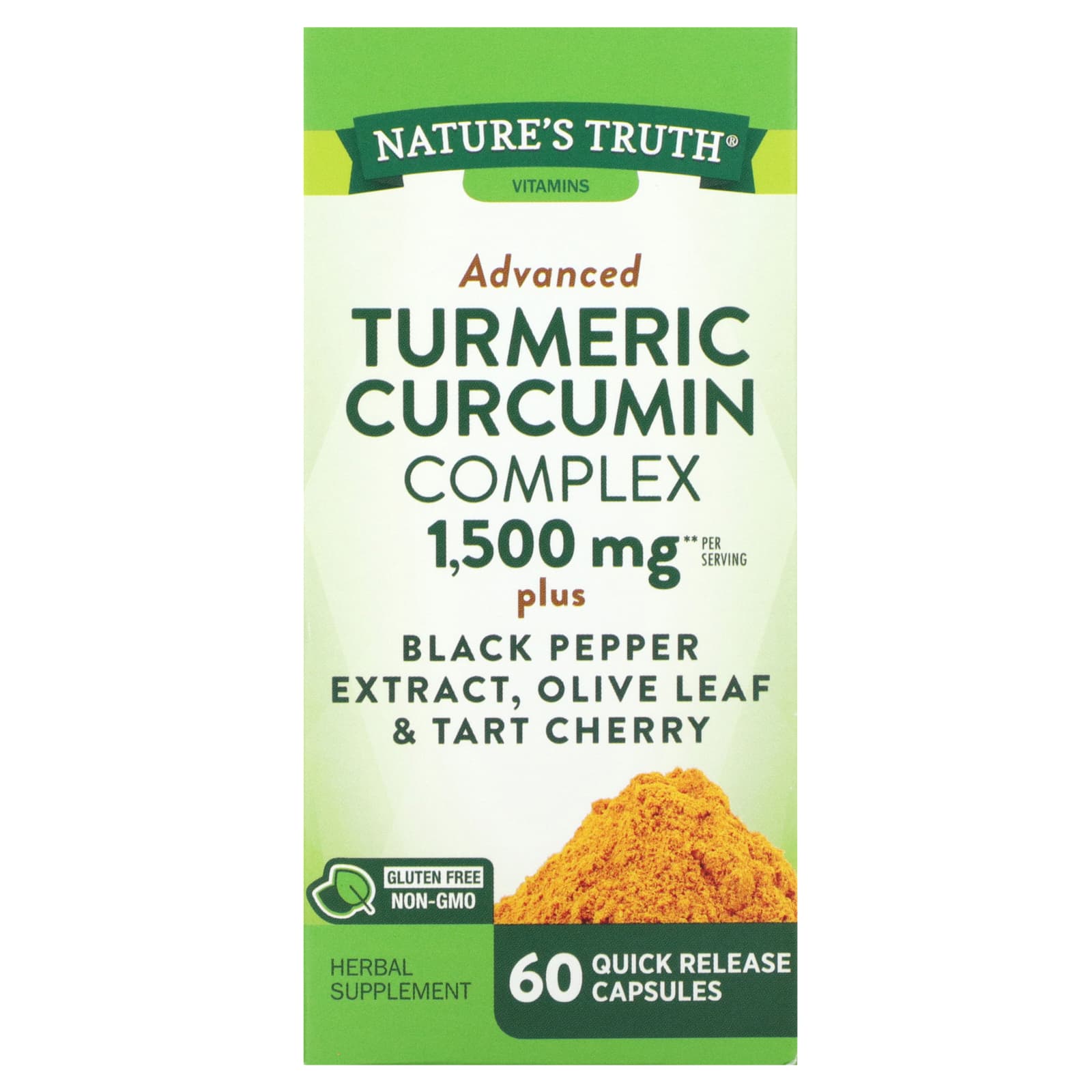 Nature's Truth, Turmeric Curcumin Complex, 60 Quick Release Capsules - Image 1