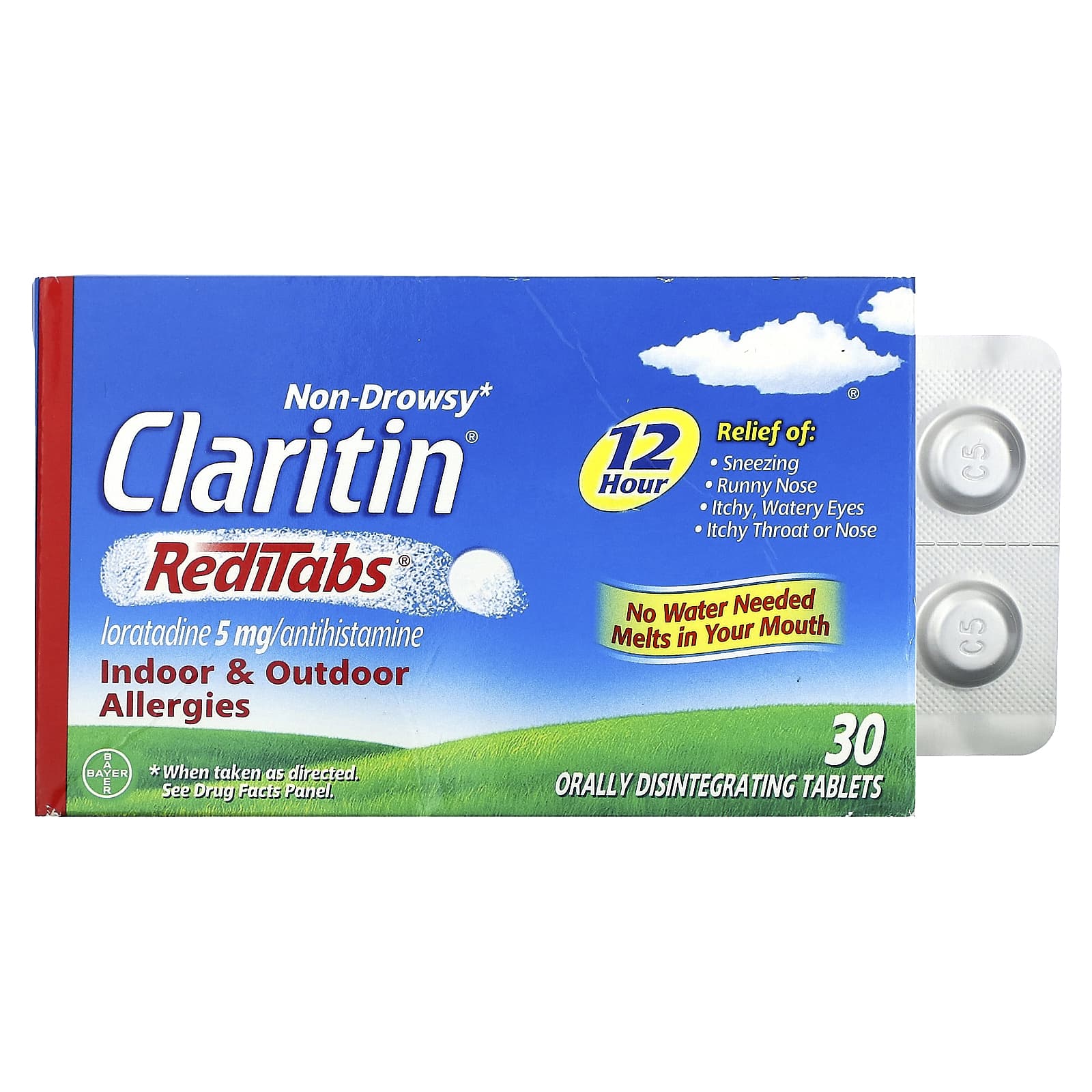 Claritin Non-Drowsy RediTabs for Indoor & Outdoor Allergies Relief - Image 1