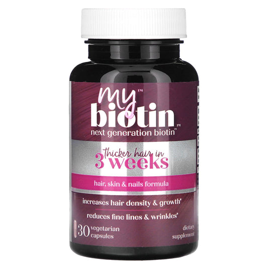 Purity Products, MyBiotin, Hair, Skin & Nails Formula, 30 Vegetarian Capsules - Image 1