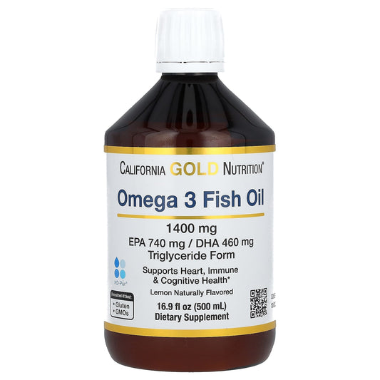 California Gold Nutrition Omega-3 Fish Oil Liquid 16.9 fl oz - Image 1