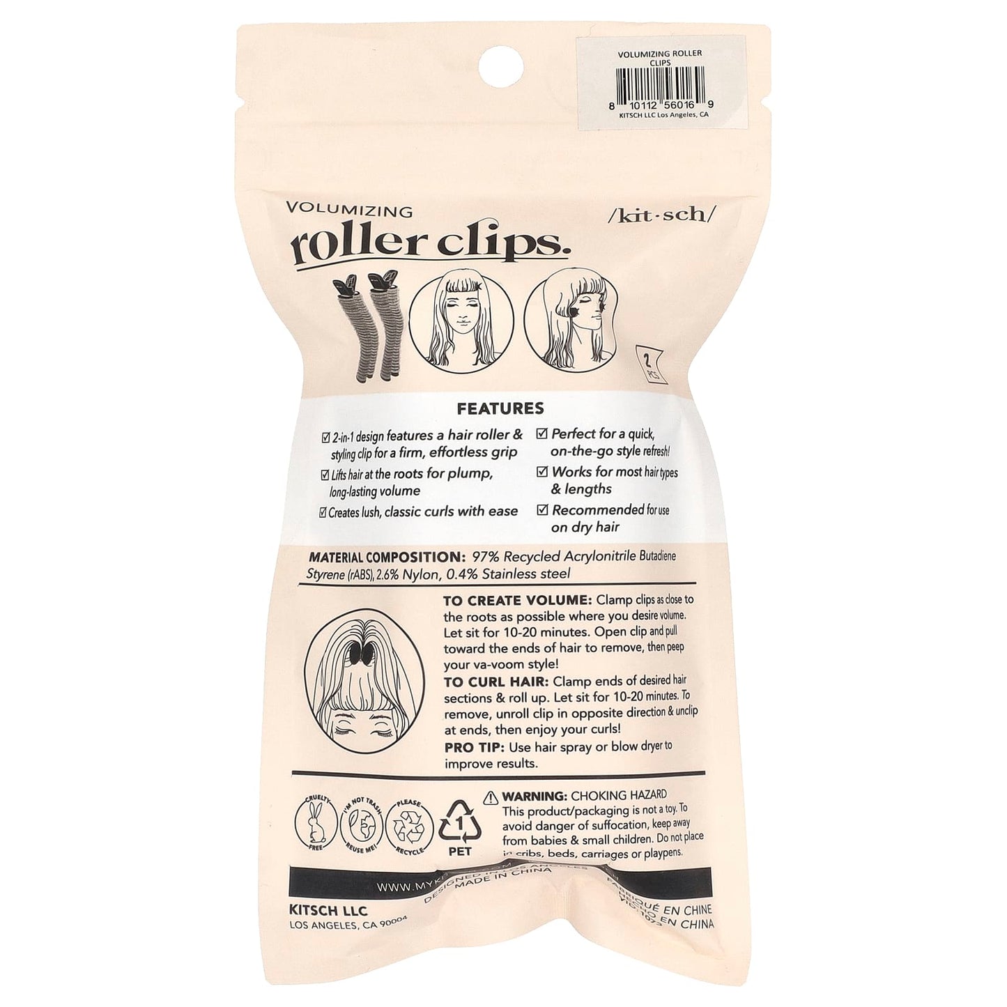 Kitsch, Volumizing Roller Clips, 2 Clips - Image 2