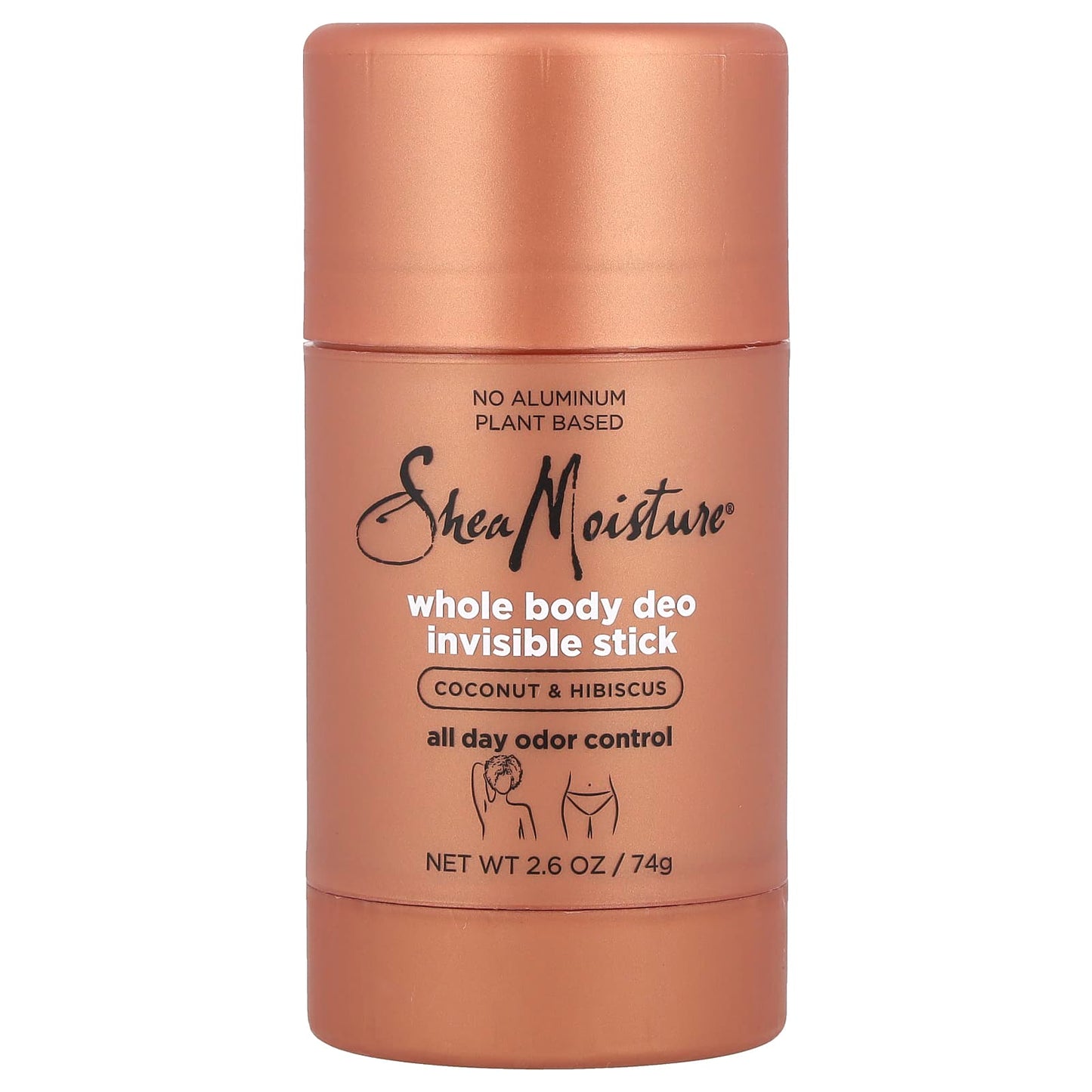 SheaMoisture, Whole Body Deo Invisible Stick, Coconut & Hibiscus, 2.6 oz (74 g) - Image 1