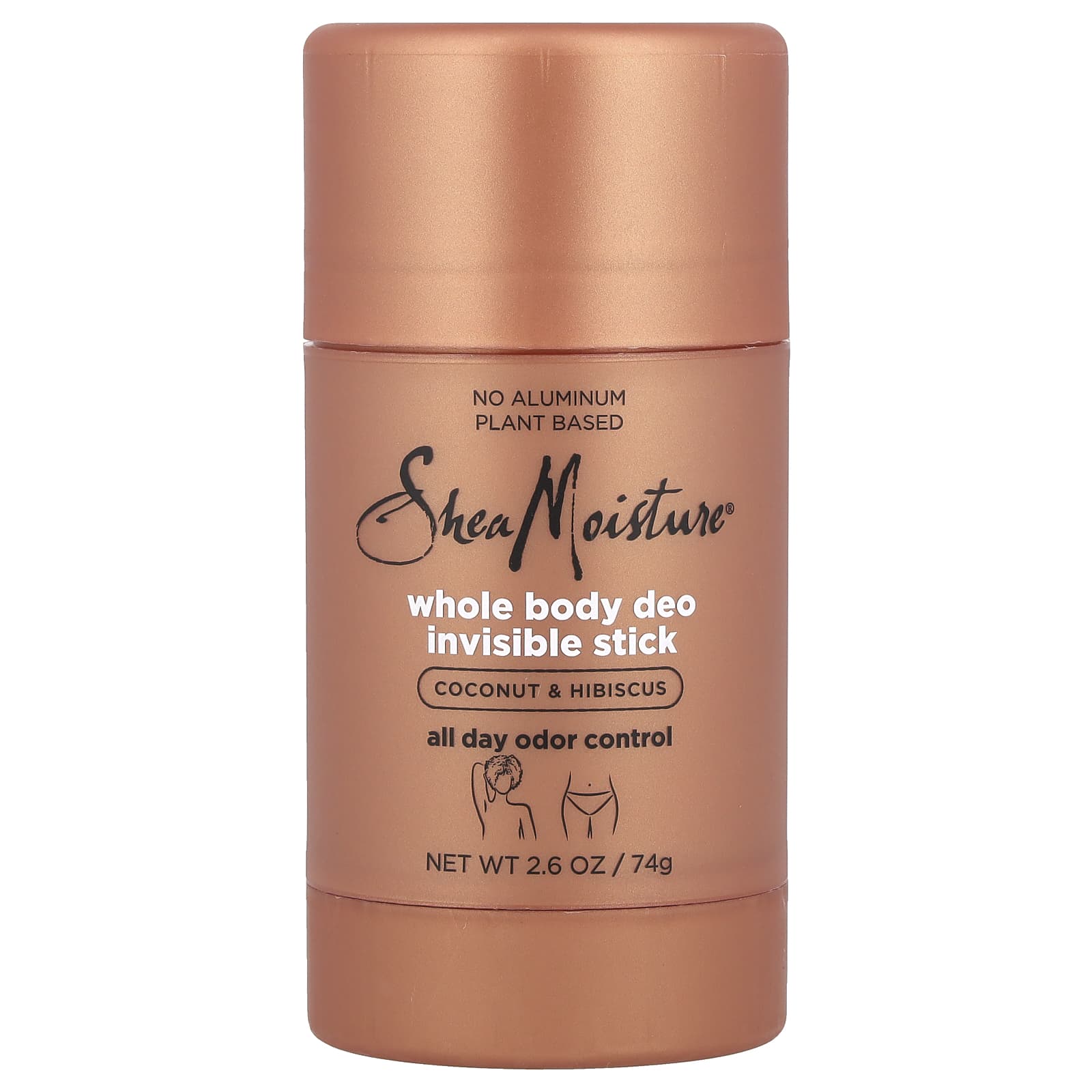 SheaMoisture, Whole Body Deo Invisible Stick, Coconut & Hibiscus, 2.6 oz (74 g) - Image 1