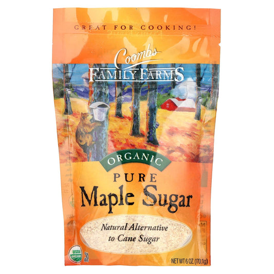 Pure Organic Maple Sugar by Coombs Family Farms, 6 oz - Rich Flavor for Baking - Image 1