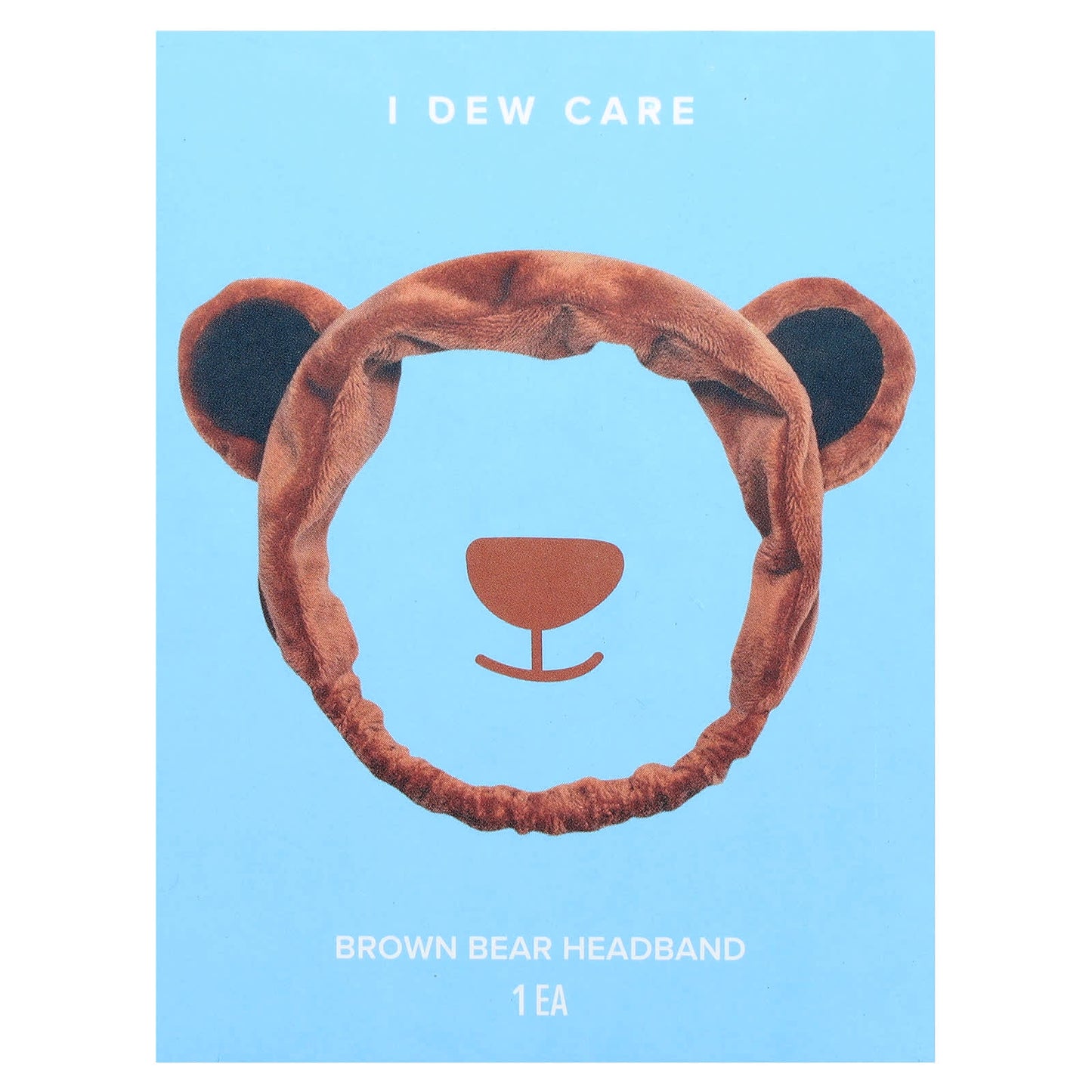 Soft Brown Bear Headband for Skincare by I Dew Care - 1 Count - Image 1