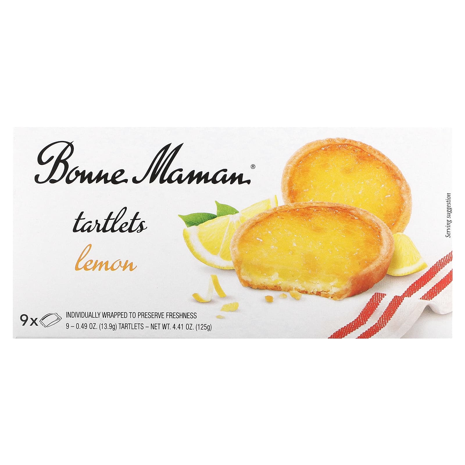 Bonne Maman Lemon Tartlets, Individually Wrapped, Non GMO, 9 Count - Image 1