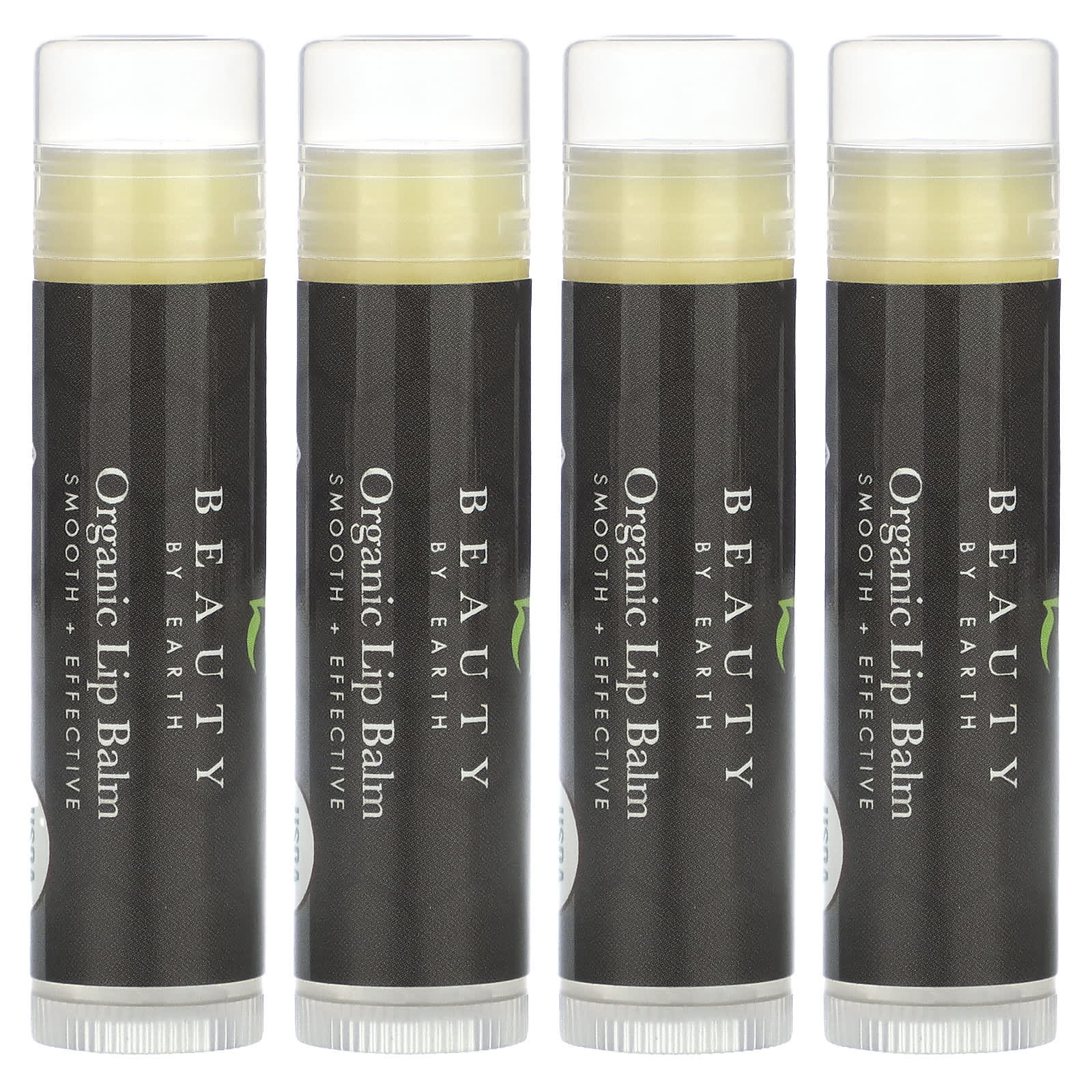 Organic Peppermint Lip Balm by Beauty By Earth - 4 Tubes - Image 1