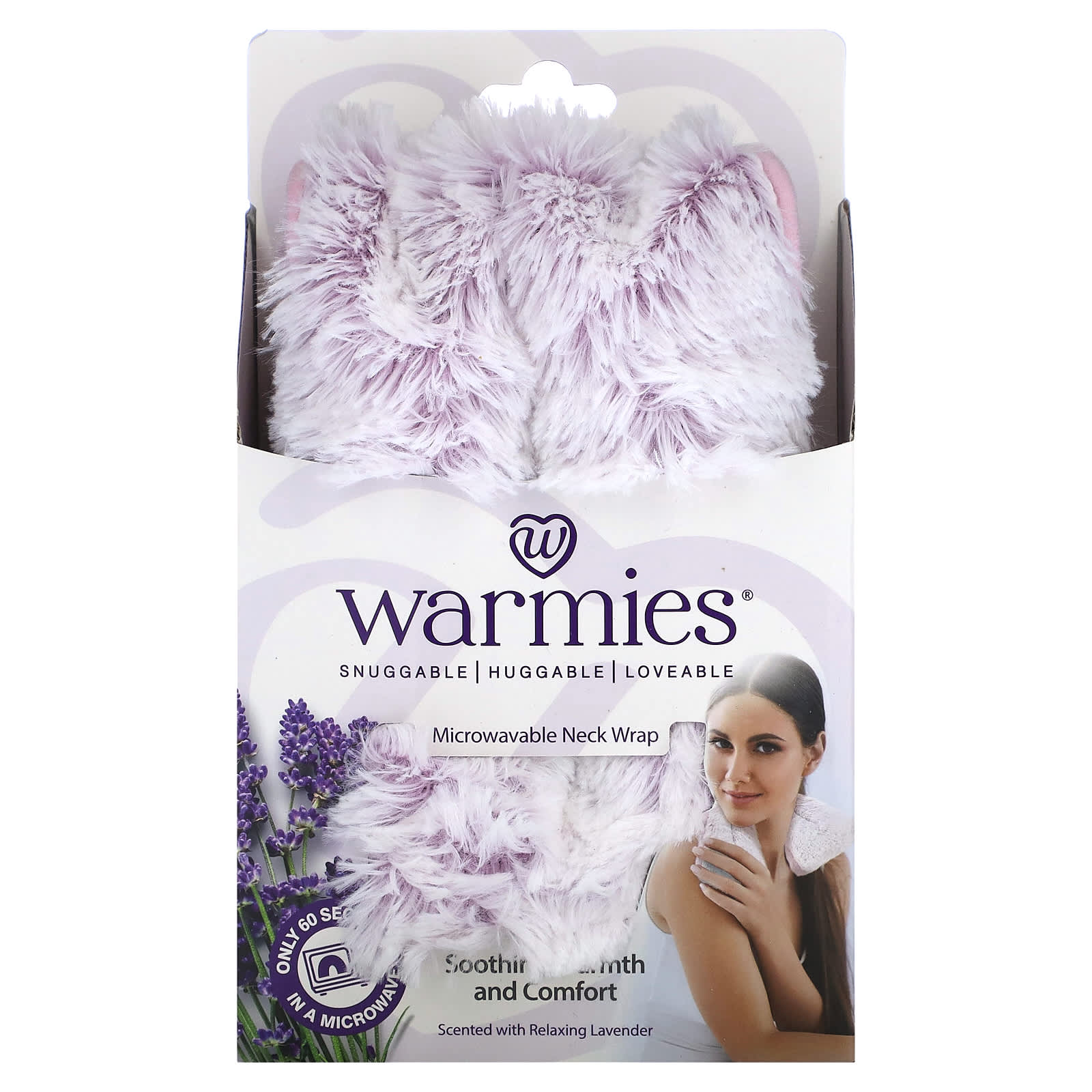 Warmies, Neck Wrap, Heatable, Marshmallow Lavender, 1 Wrap - Image 1