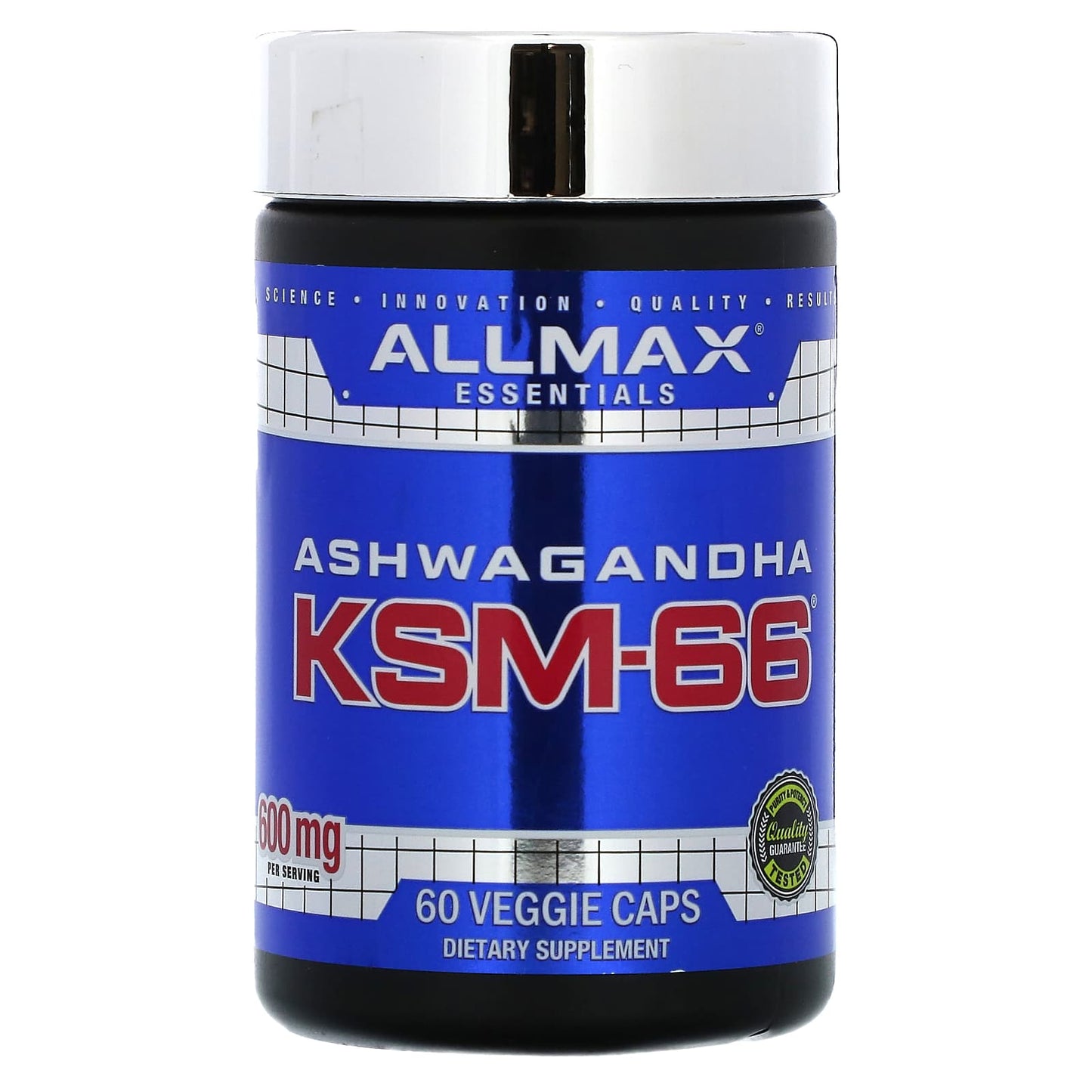 ALLMAX, Essentials, Ashwagandha KSM-66, 60 Veggie Caps (300 mg per Capsule)