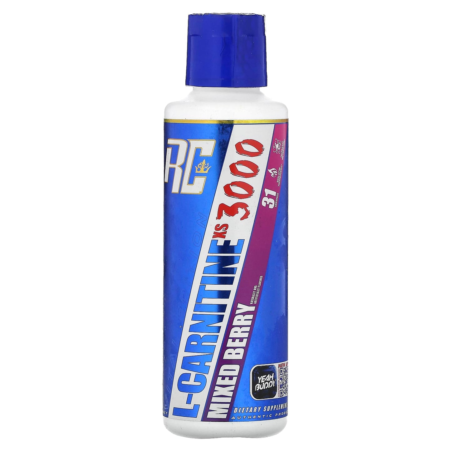 Ronnie Coleman, Vital Edition, L-Carnitine XS 3000, Mixed Berry, 16 fl oz (473.28 ml) - Image 1